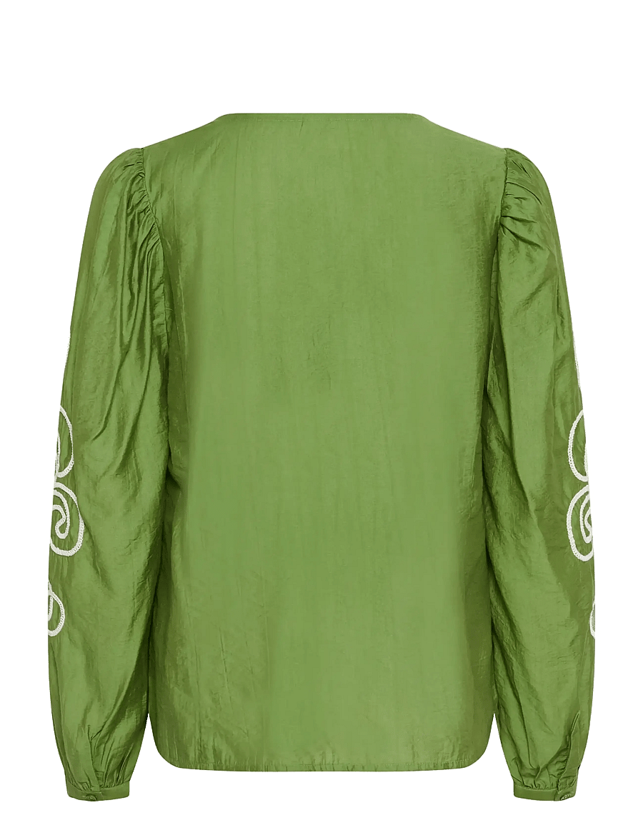 Cream - CRDanielle Blouse - langærmede bluser - jade green - 1