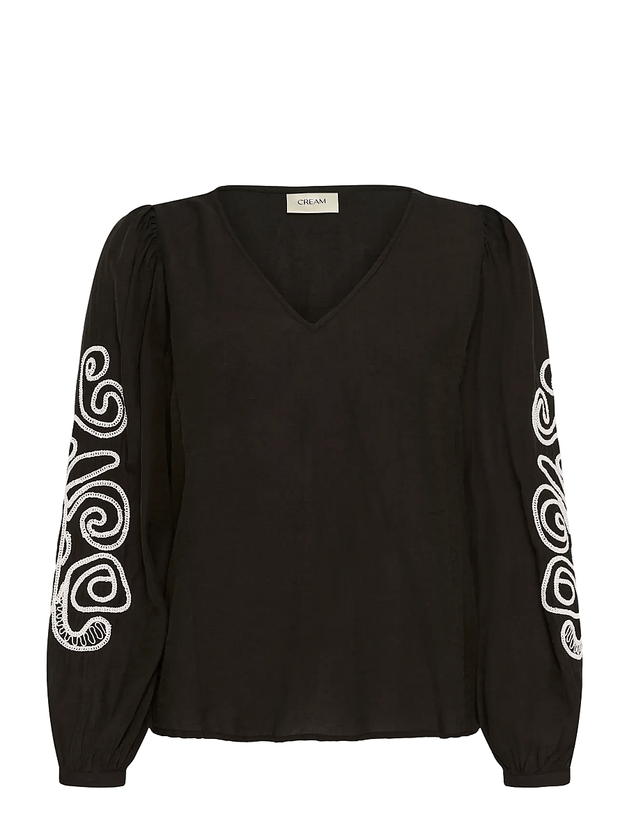 Cream - CRDanielle Blouse - palaidinės ilgomis rankovėmis - pitch black - 0