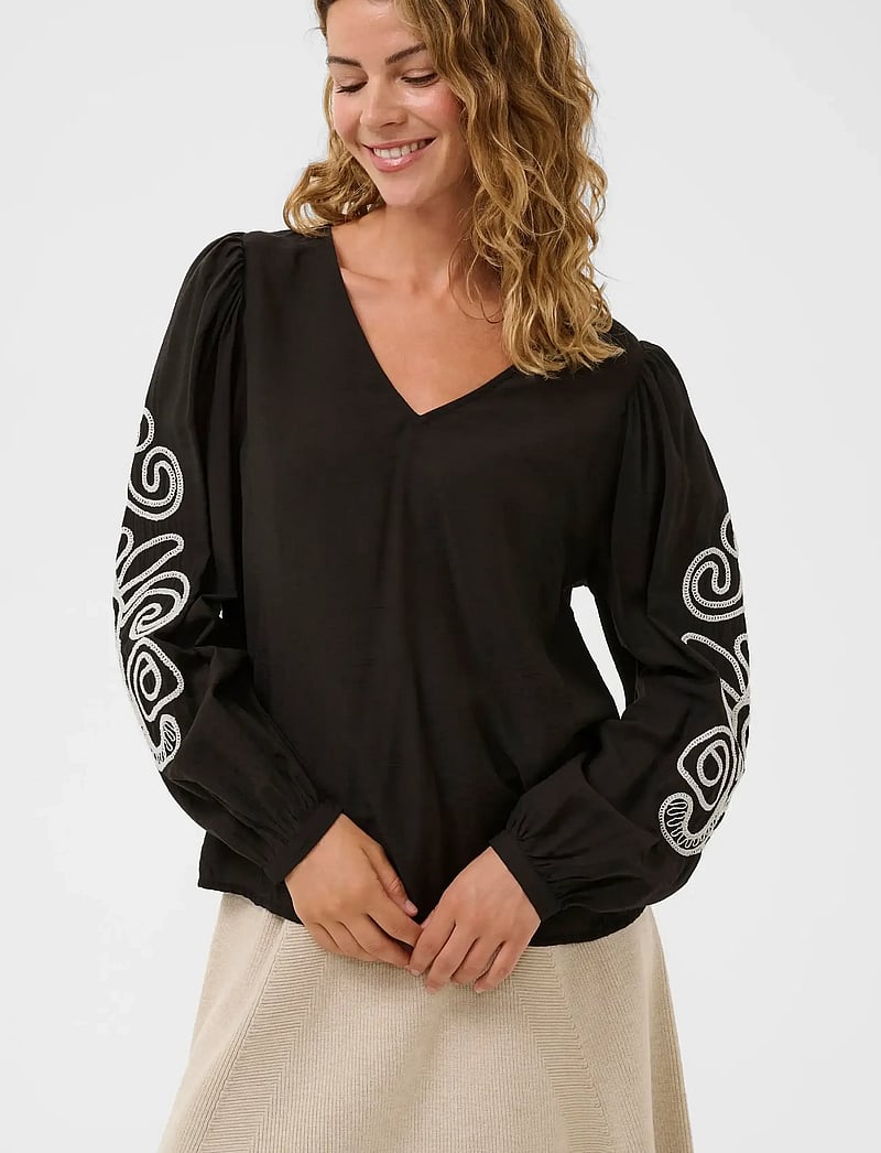 Cream - CRDanielle Blouse - pitch black - 2
