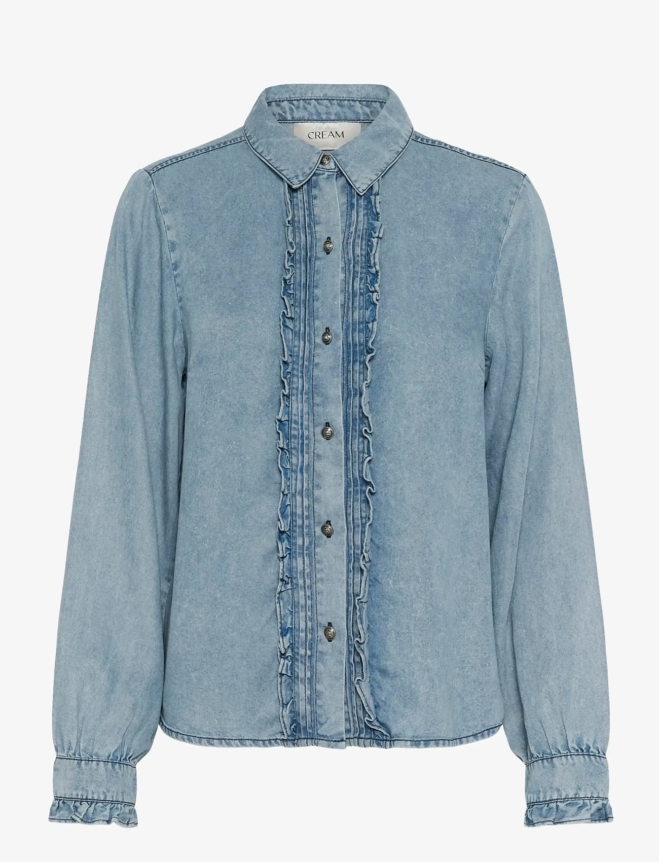 Cream - CREllie Blouse - jeanshemden - seattle mid blu denim - 1
