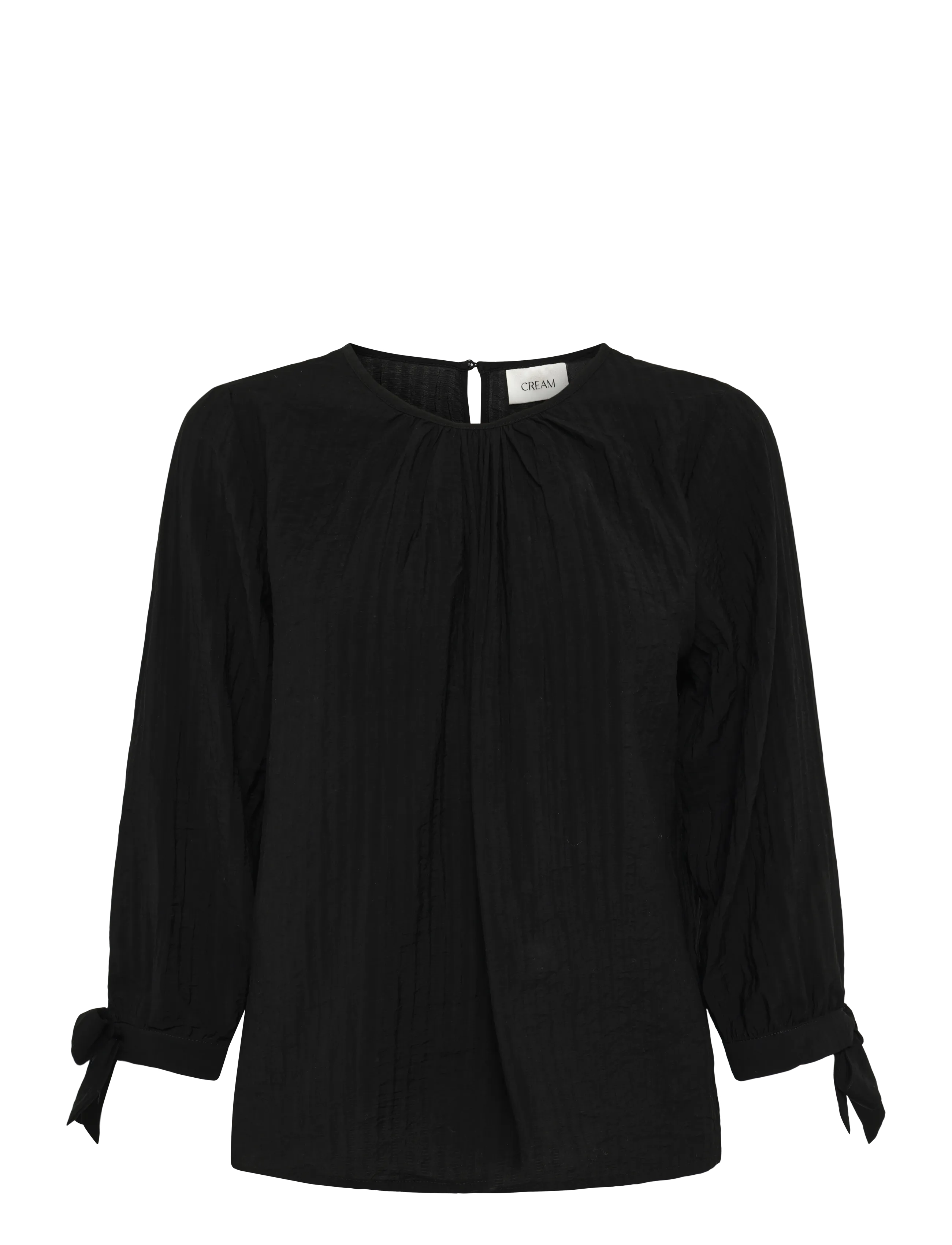 Cream Crsophie Blouse, Kvinder, Plisseret 3/4 Ærme Bluse, Sort, Str: 38