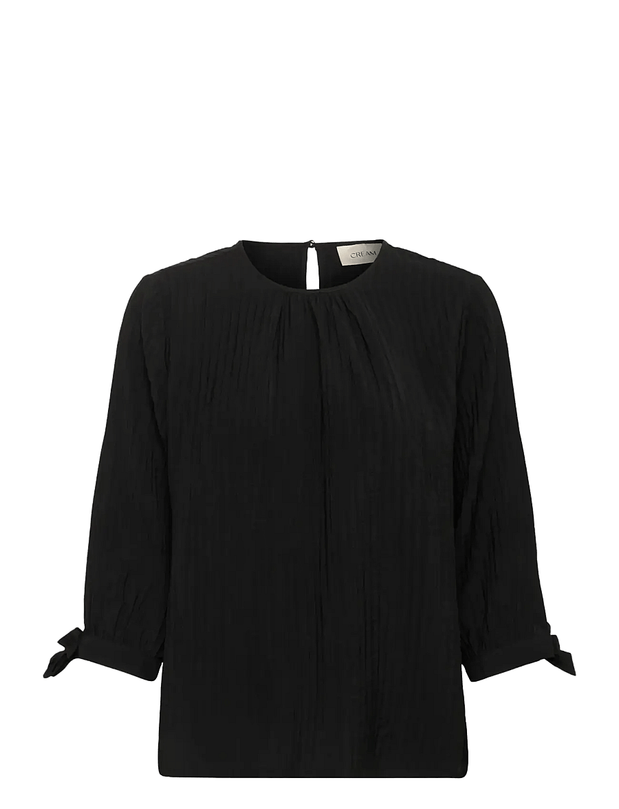 Cream - CRSophie Blouse - pitkähihaiset puserot - pitch black - 0