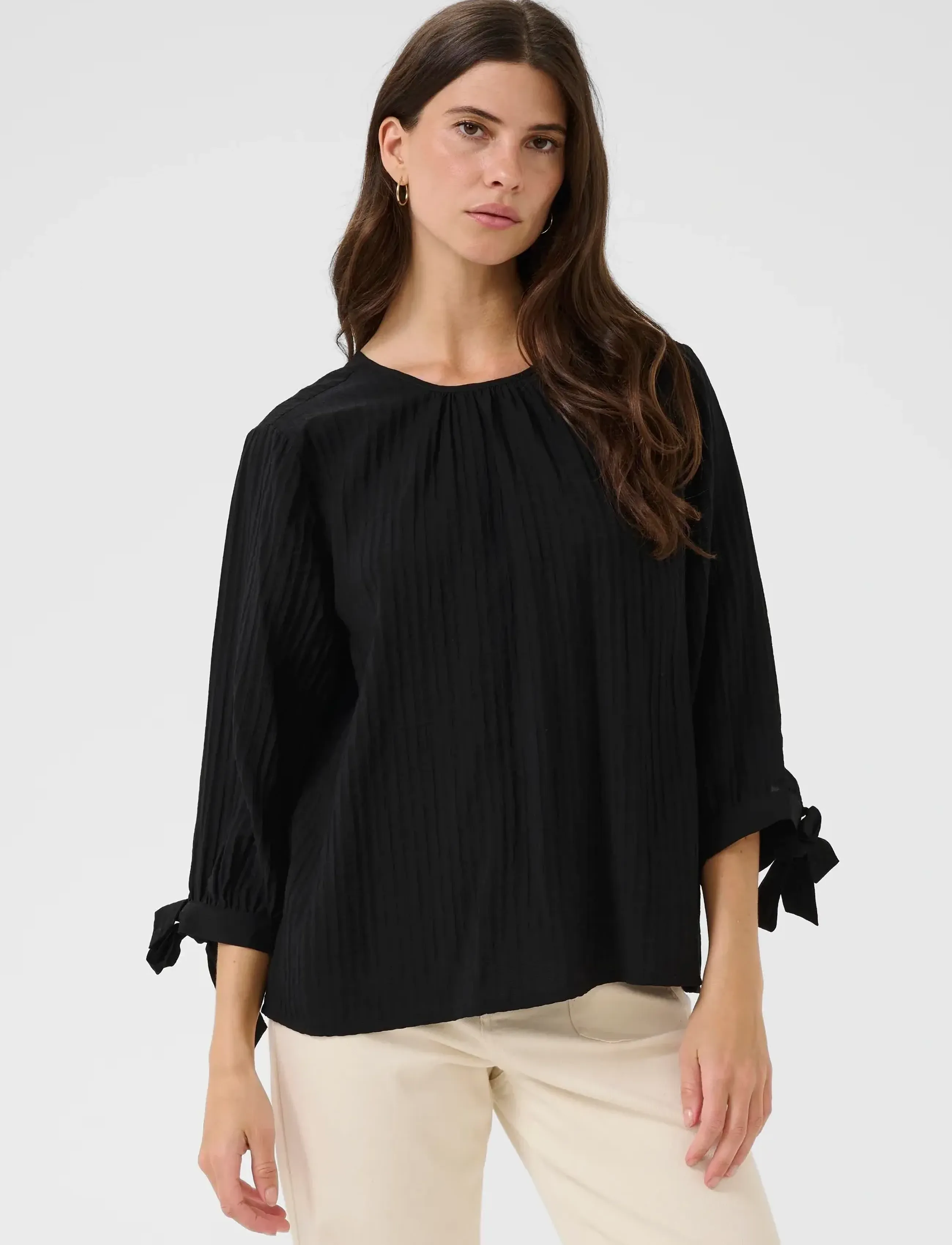 Cream - CRSophie Blouse - langärmlige blusen - pitch black - 2