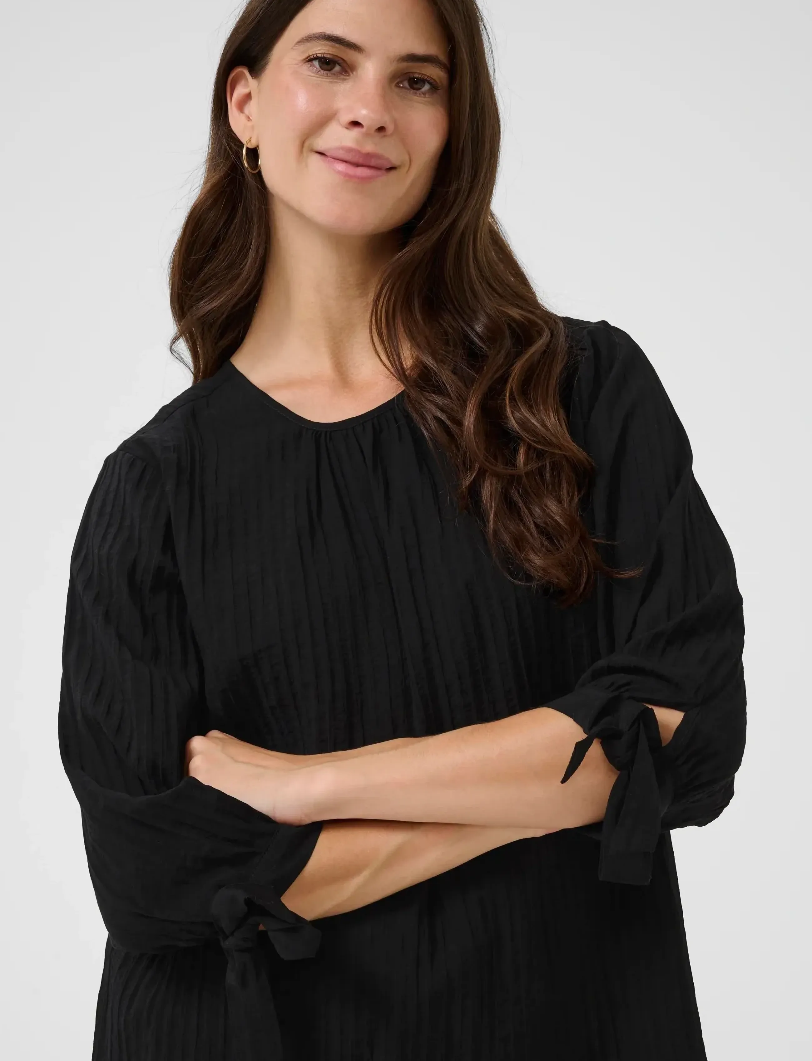 Cream - CRSophie Blouse - langärmlige blusen - pitch black - 5