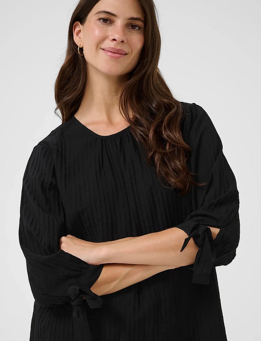 Cream - CRSophie Blouse - pitkähihaiset puserot - pitch black - 5
