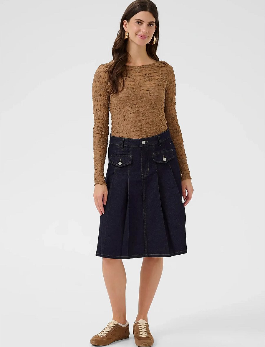 Cream - CRRin Denim Skirt - teksaseelikud - kalispell rinse blue denim - 3