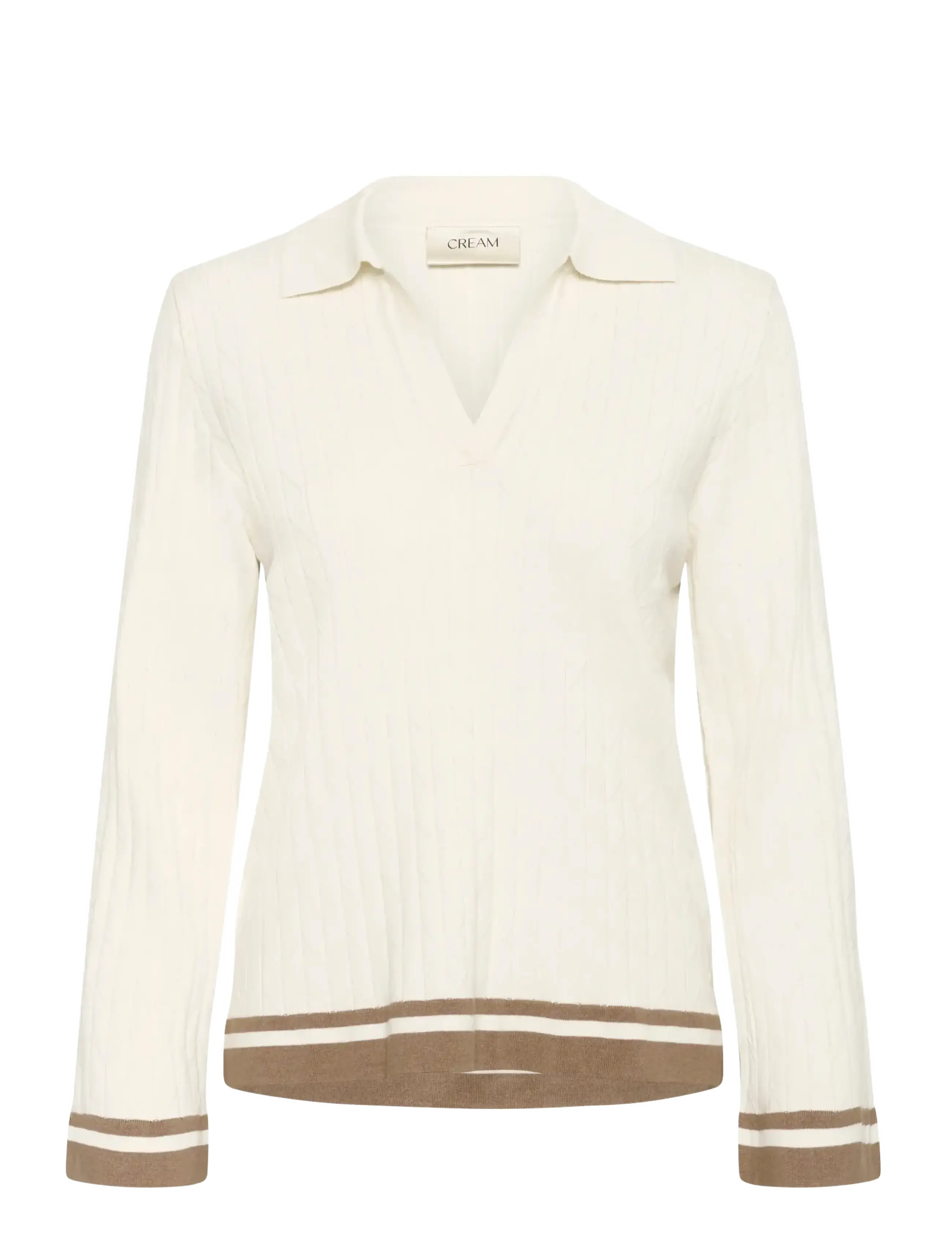 Cream CRVillea Polo - T-shirts & Tops - WHISPER WHITE / cream
