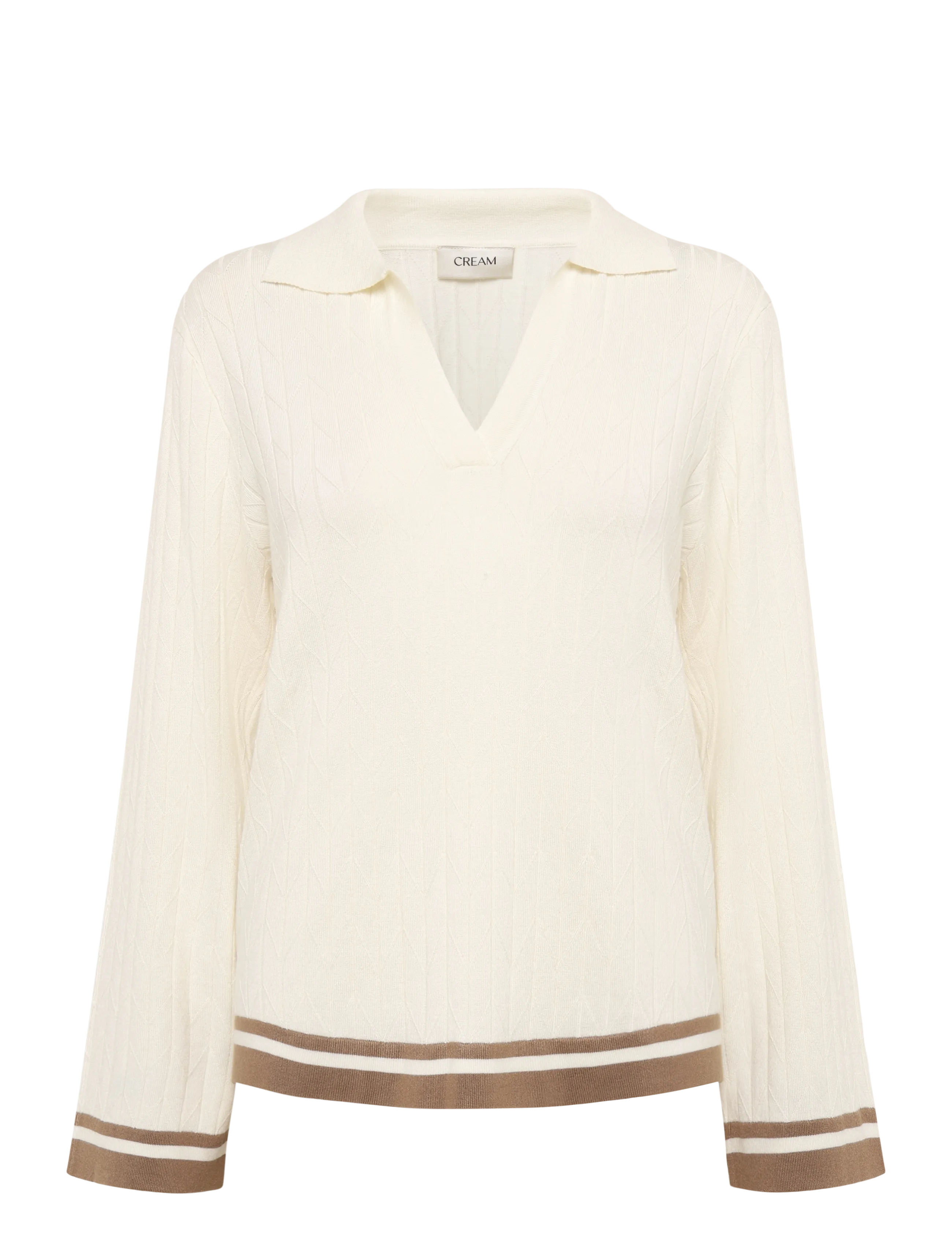 Cream CRVillea Polo - T-shirts & Toppe - WHISPER WHITE / cream