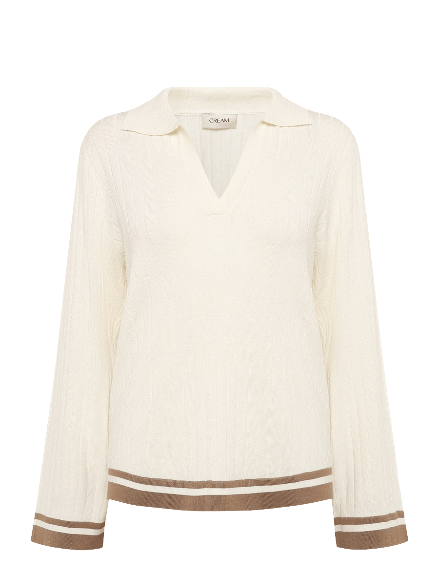 Cream - CRVillea Polo - pullover - whisper white - 0