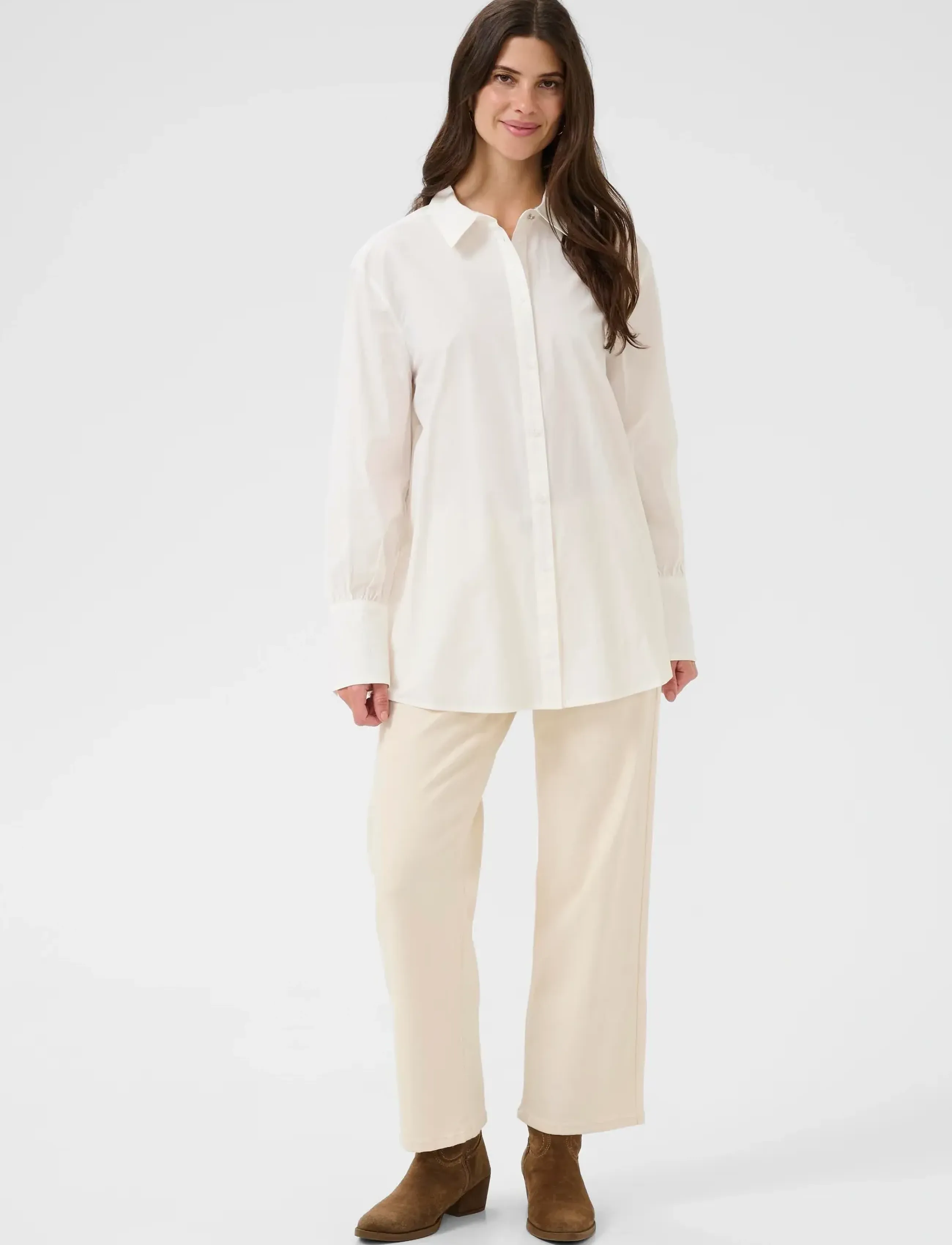Cream - CRAlison Shirt - langærmede skjorter - snow white - 3