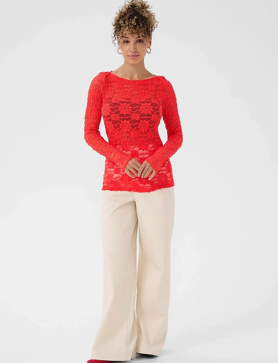 Cream - CRMaddie Blouse - langärmelige blusen - paprika - 3