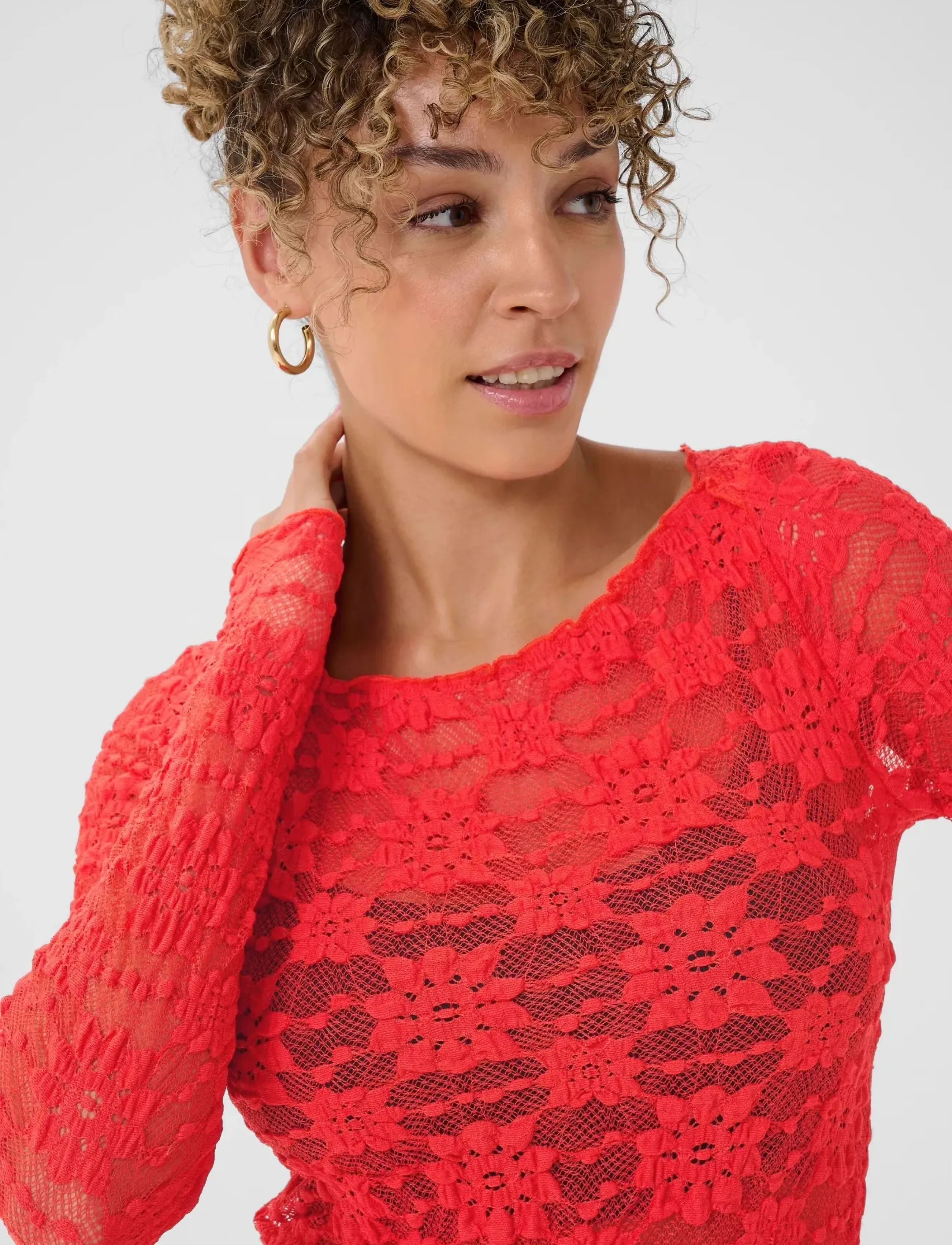 Cream - CRMaddie Blouse - langærmede bluser - paprika - 5
