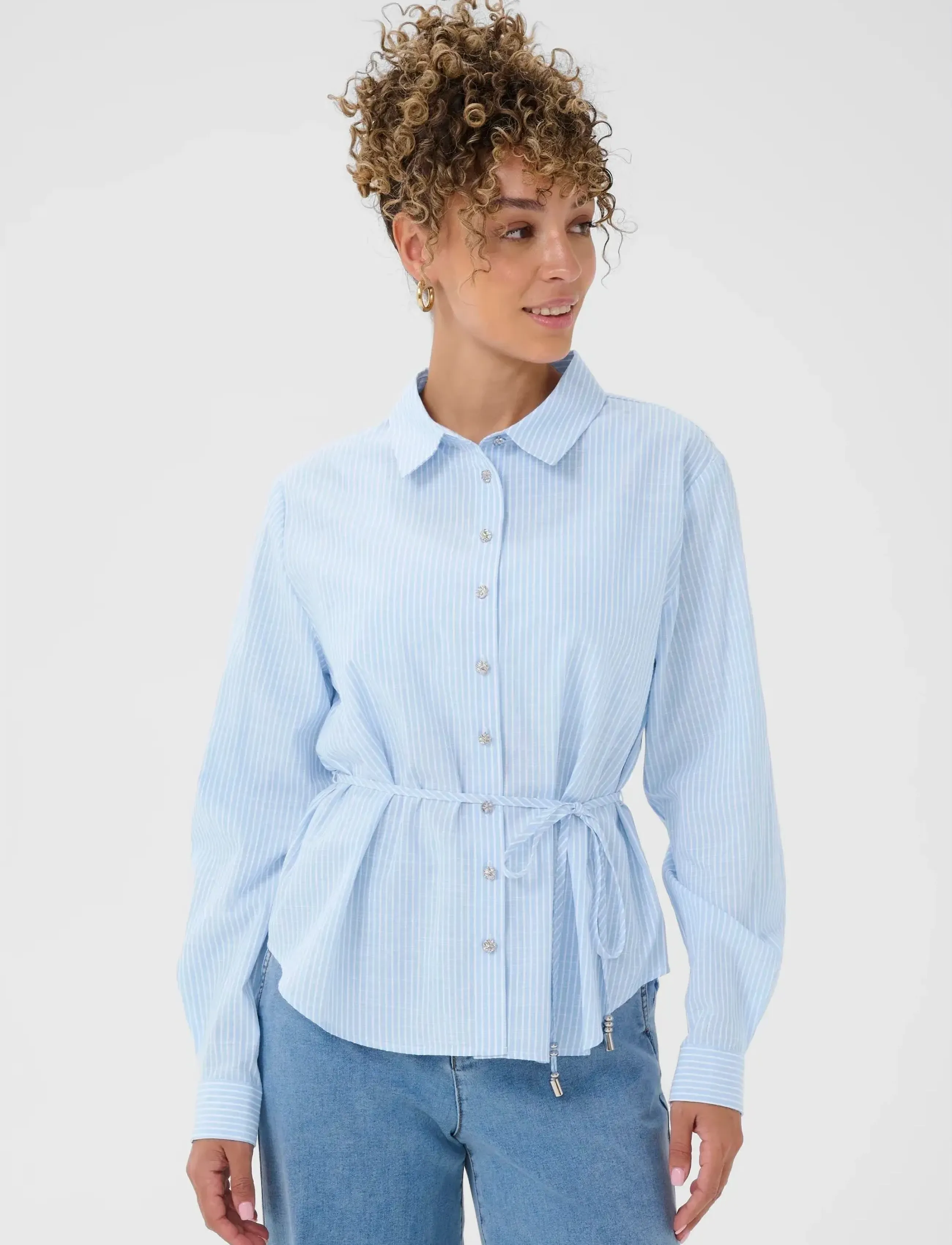 Cream CRCherissa Shirt - Bluser & Skjorter - BLUE STRIPE / blue