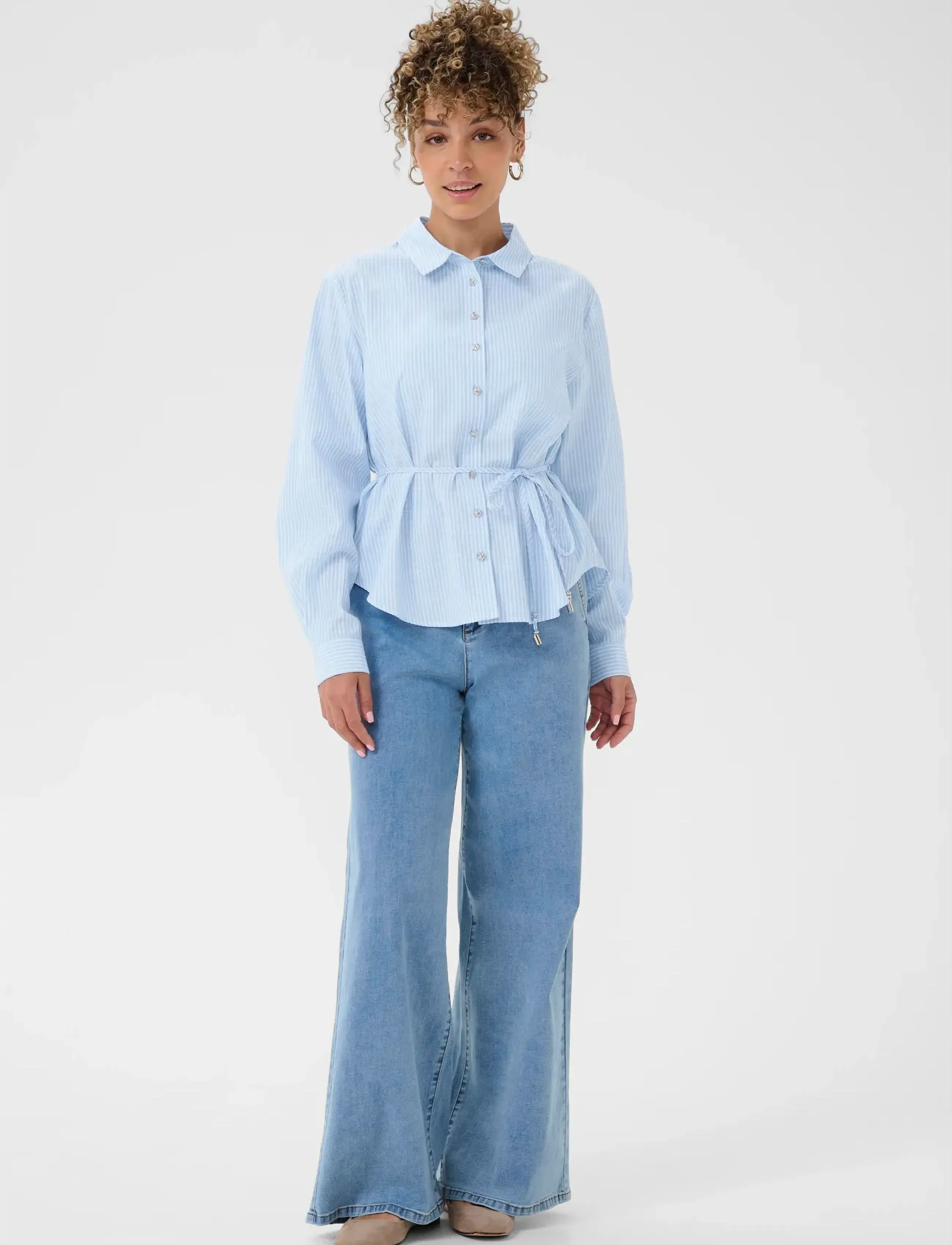 Cream - CRCherissa Shirt - blue stripe - 3