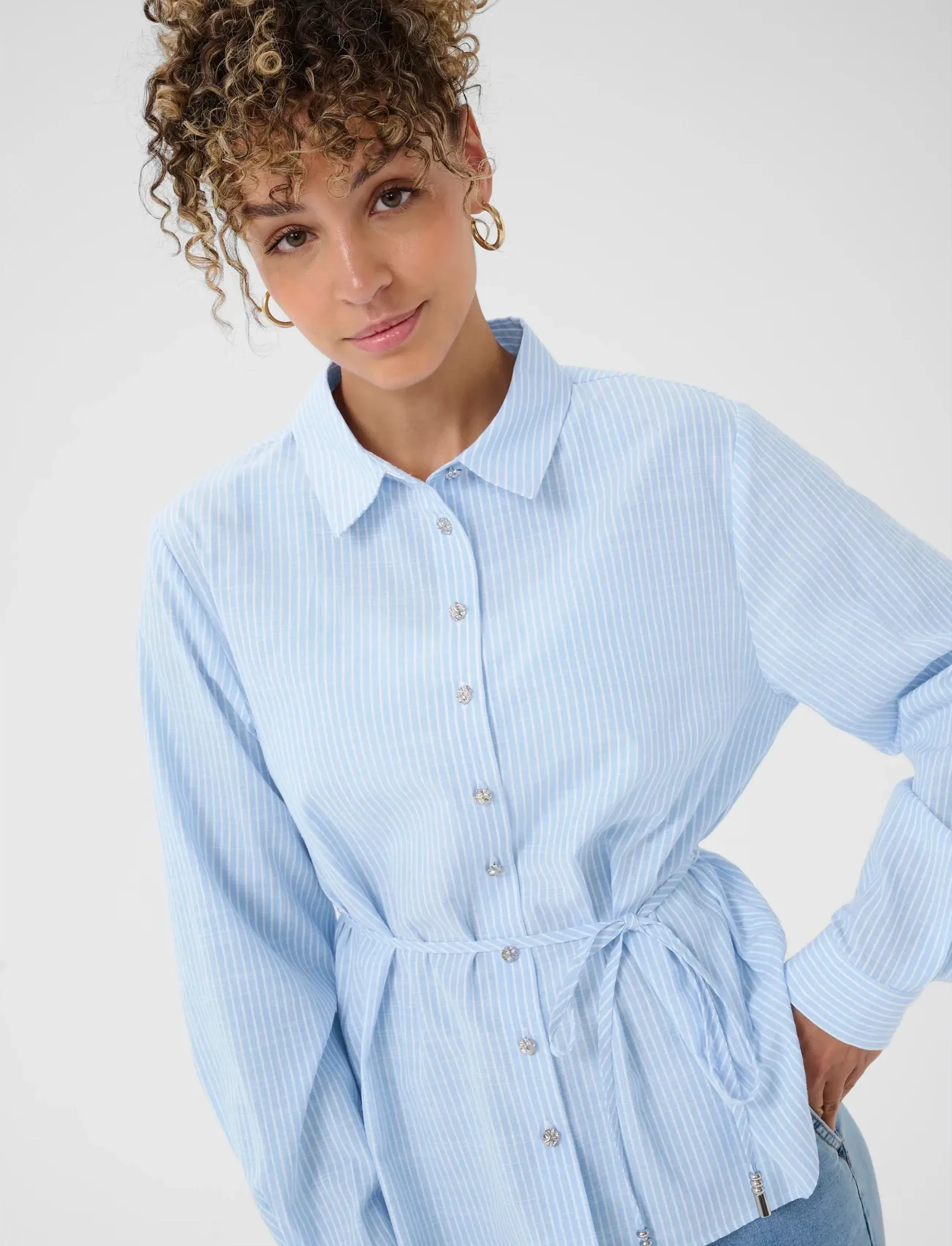 Cream - CRCherissa Shirt - blue stripe - 5
