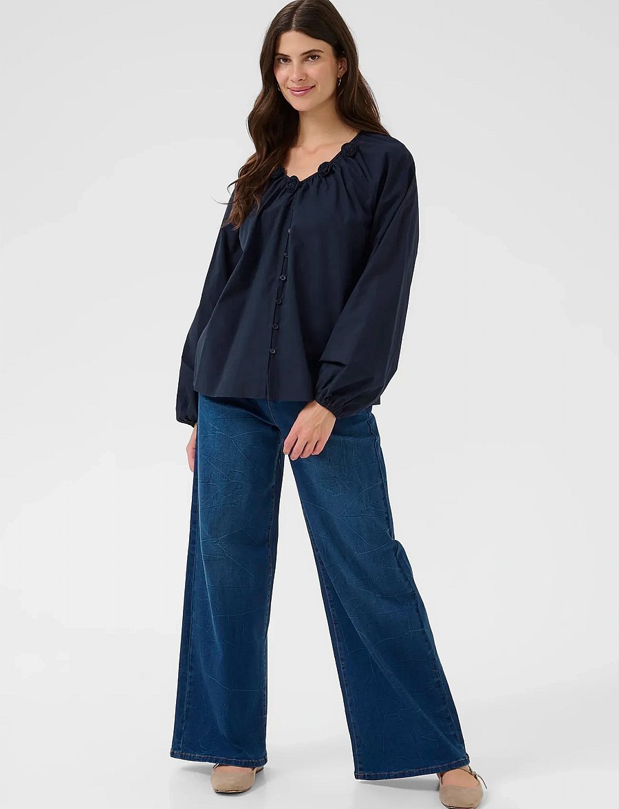 Cream - CRIsabelle Blouse - langärmelige blusen - navy blazer - 3