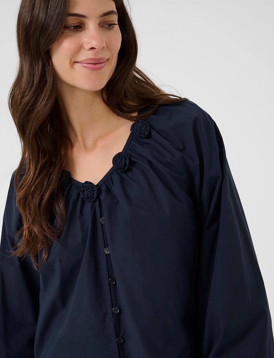 Cream - CRIsabelle Blouse - bluzki z długimi rękawami - navy blazer - 5