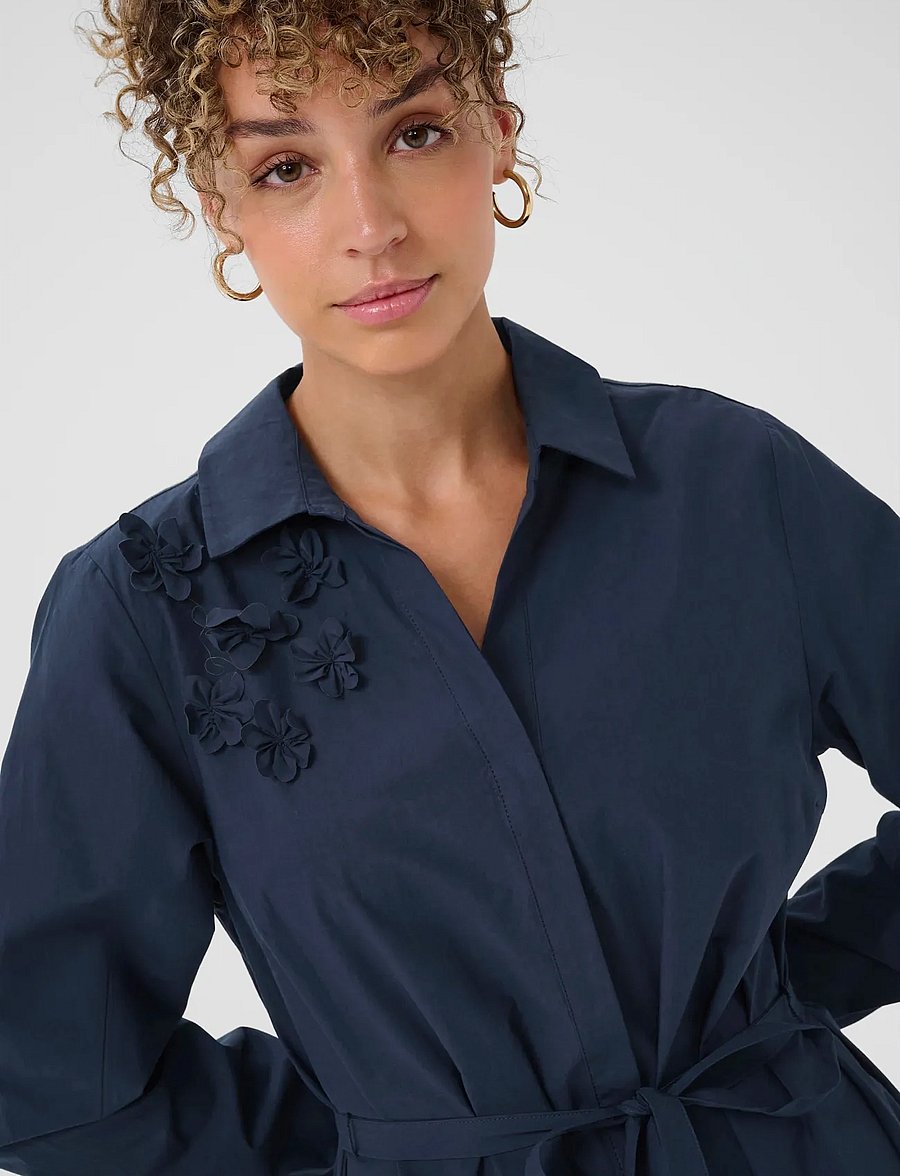 Cream - CRIsabelle Shirt Dress - skjortklänningar - navy blazer - 4