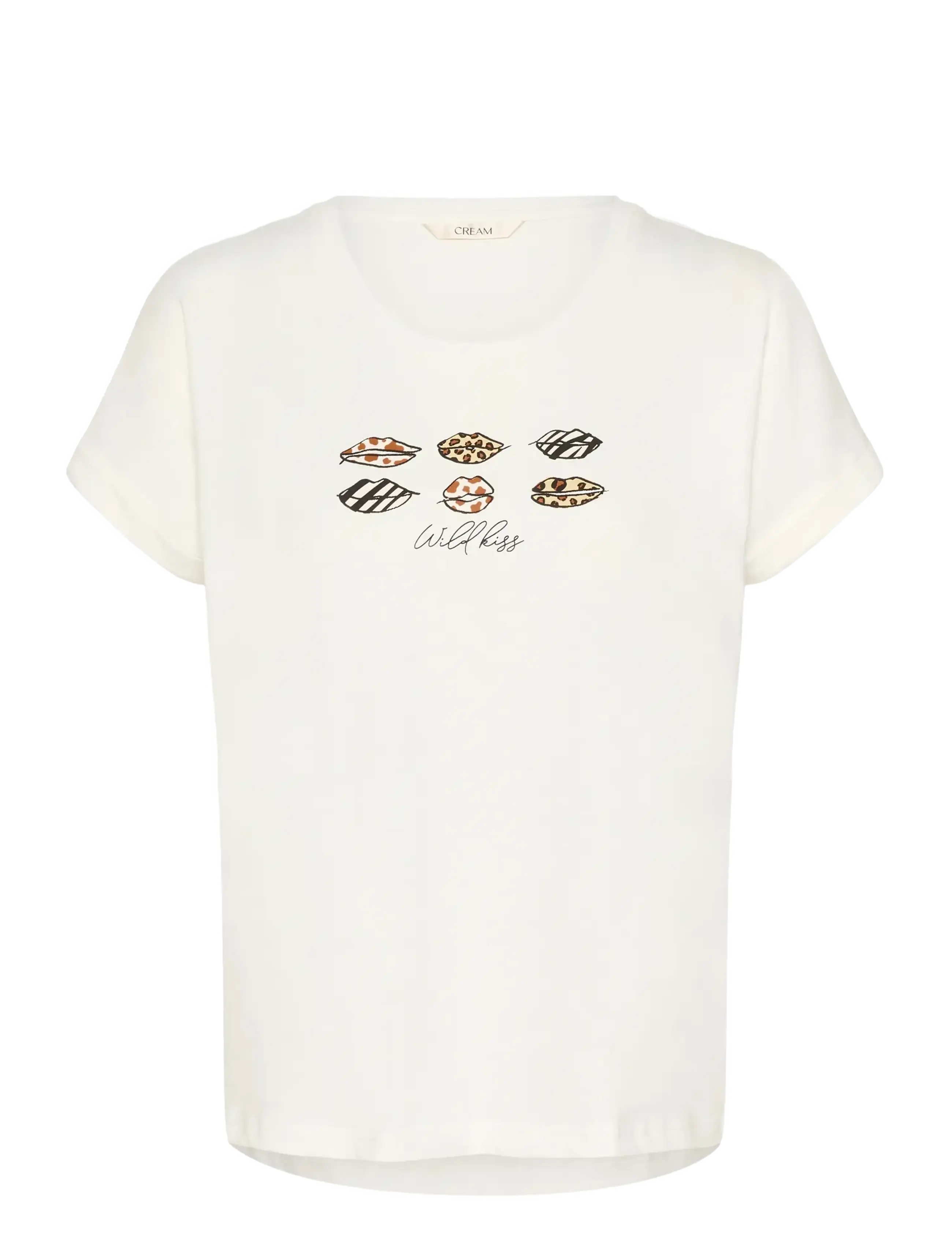 Cream CRLumilla T-Shirt - T-shirts & Toppe - ANIMAL LIPS / cream
