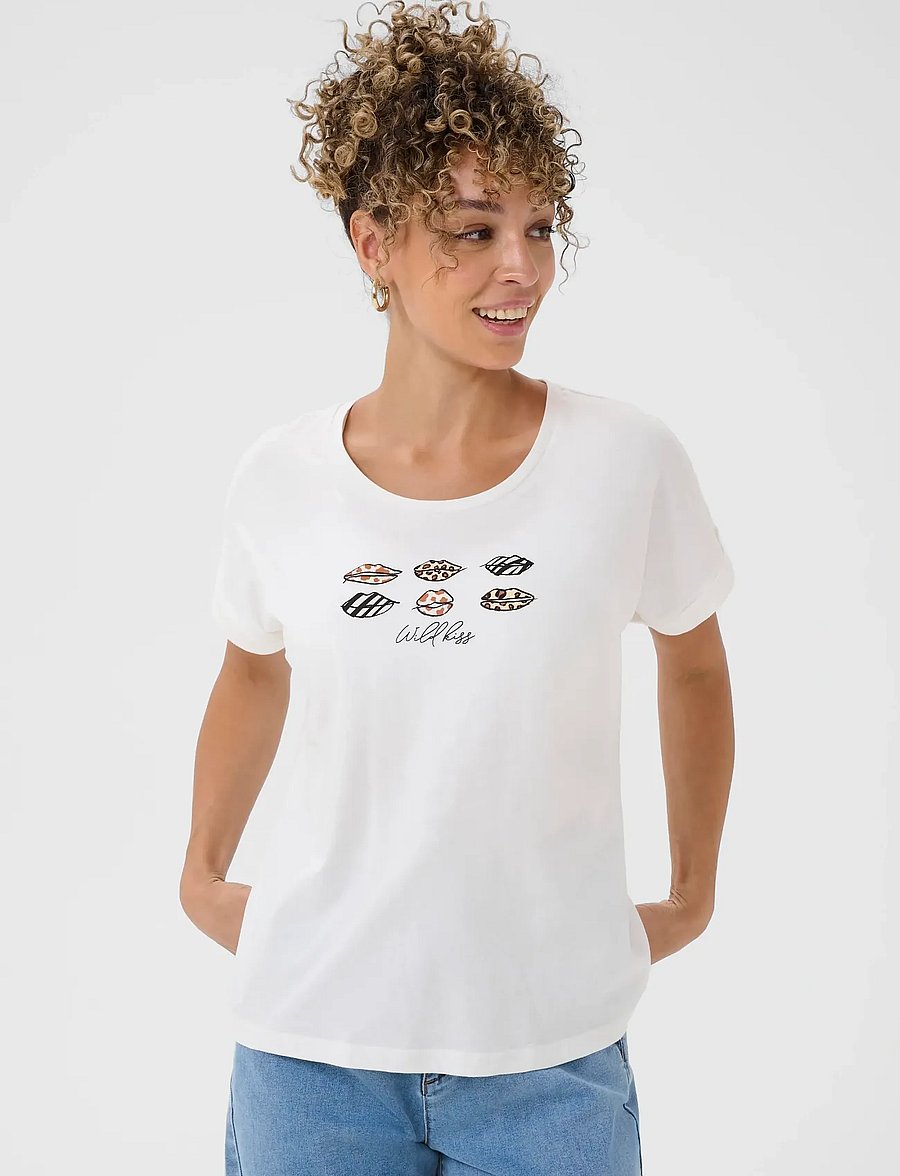 Cream - CRLumilla T-Shirt - stuttermarbolir - animal lips - 2