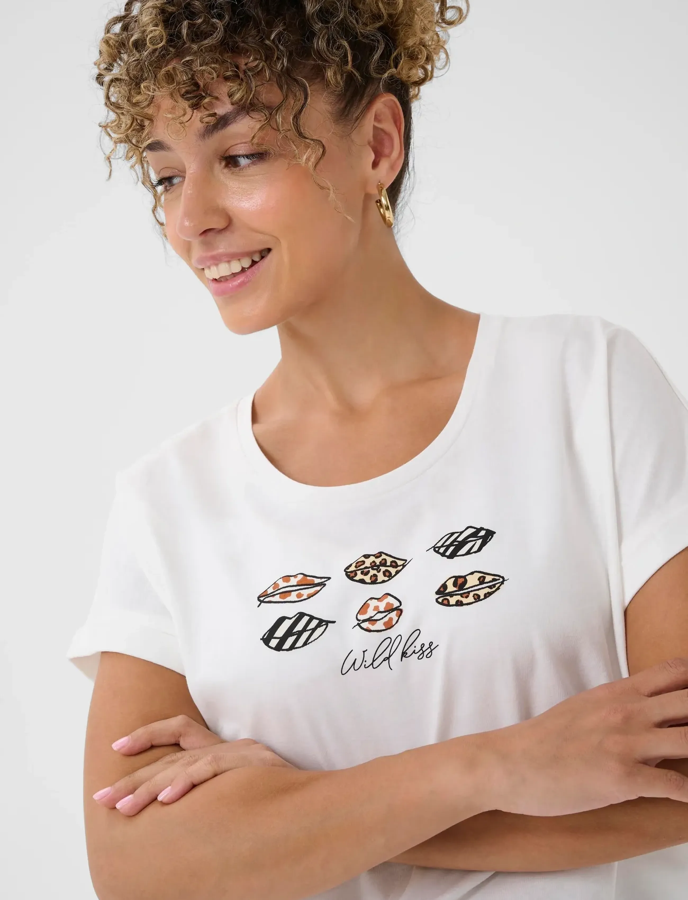 Cream - CRLumilla T-Shirt - stuttermarbolir - animal lips - 5