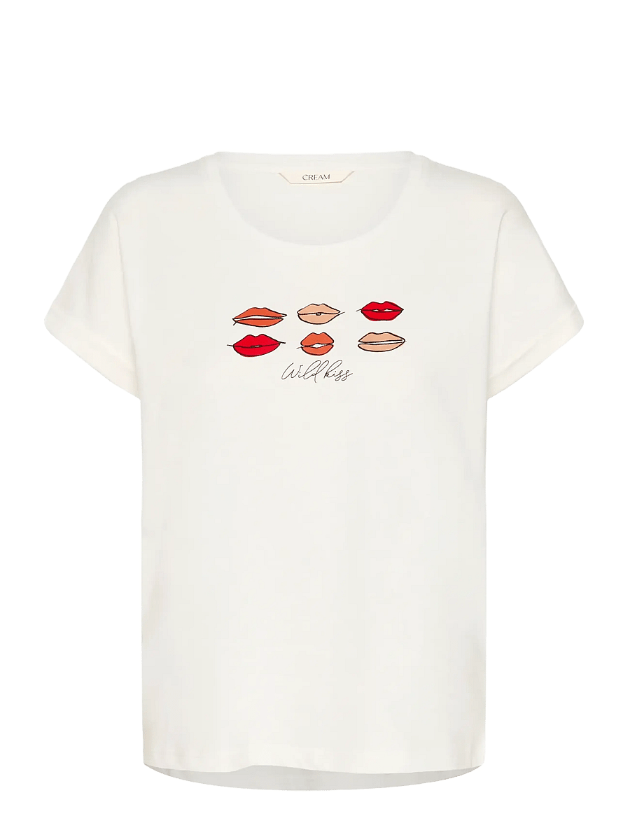 Cream - CRLumilla T-Shirt - t-shirts - red lips - 0