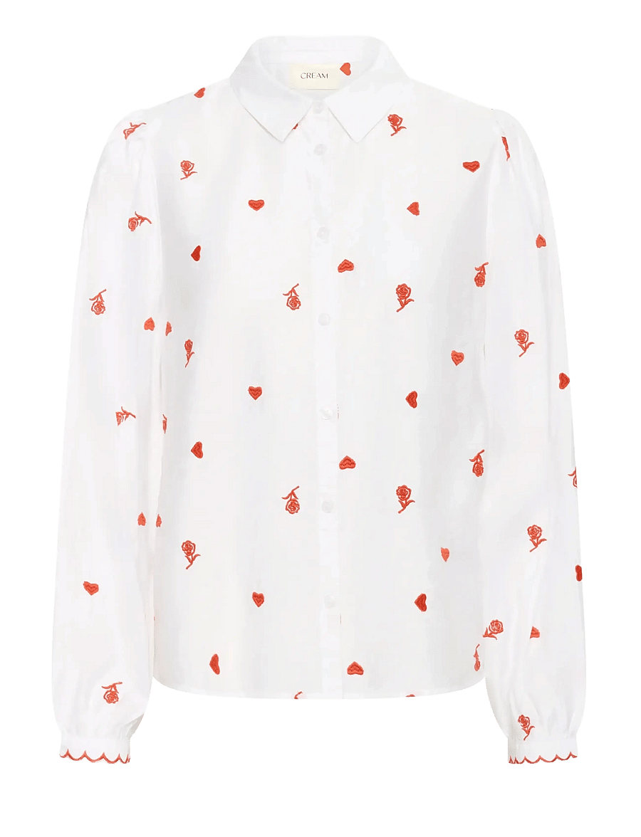 Cream - CRJeanne Shirt - pikkade varrukatega särgid - snow white - 1