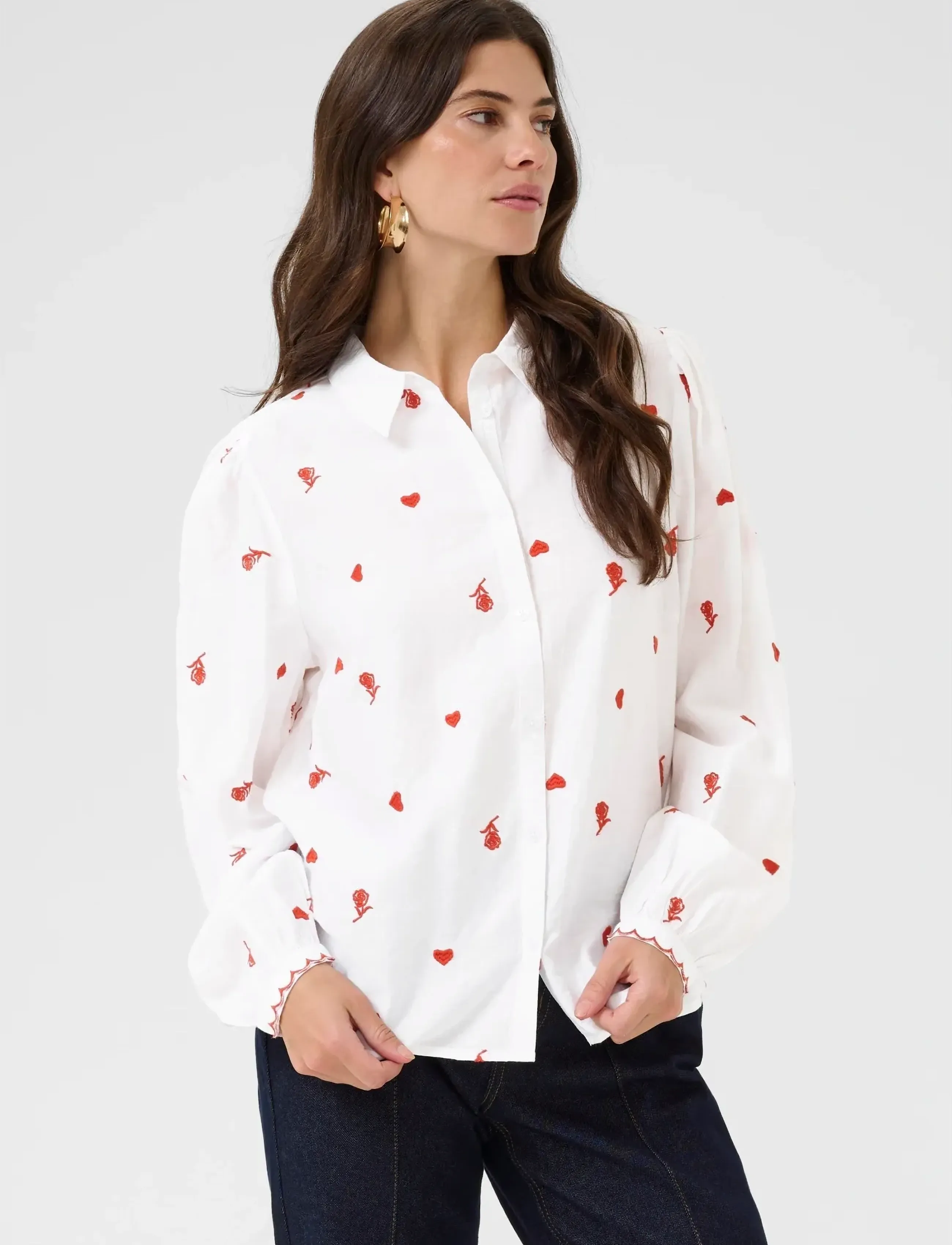 Cream CRJeanne Shirt - Särgid - SNOW WHITE / white