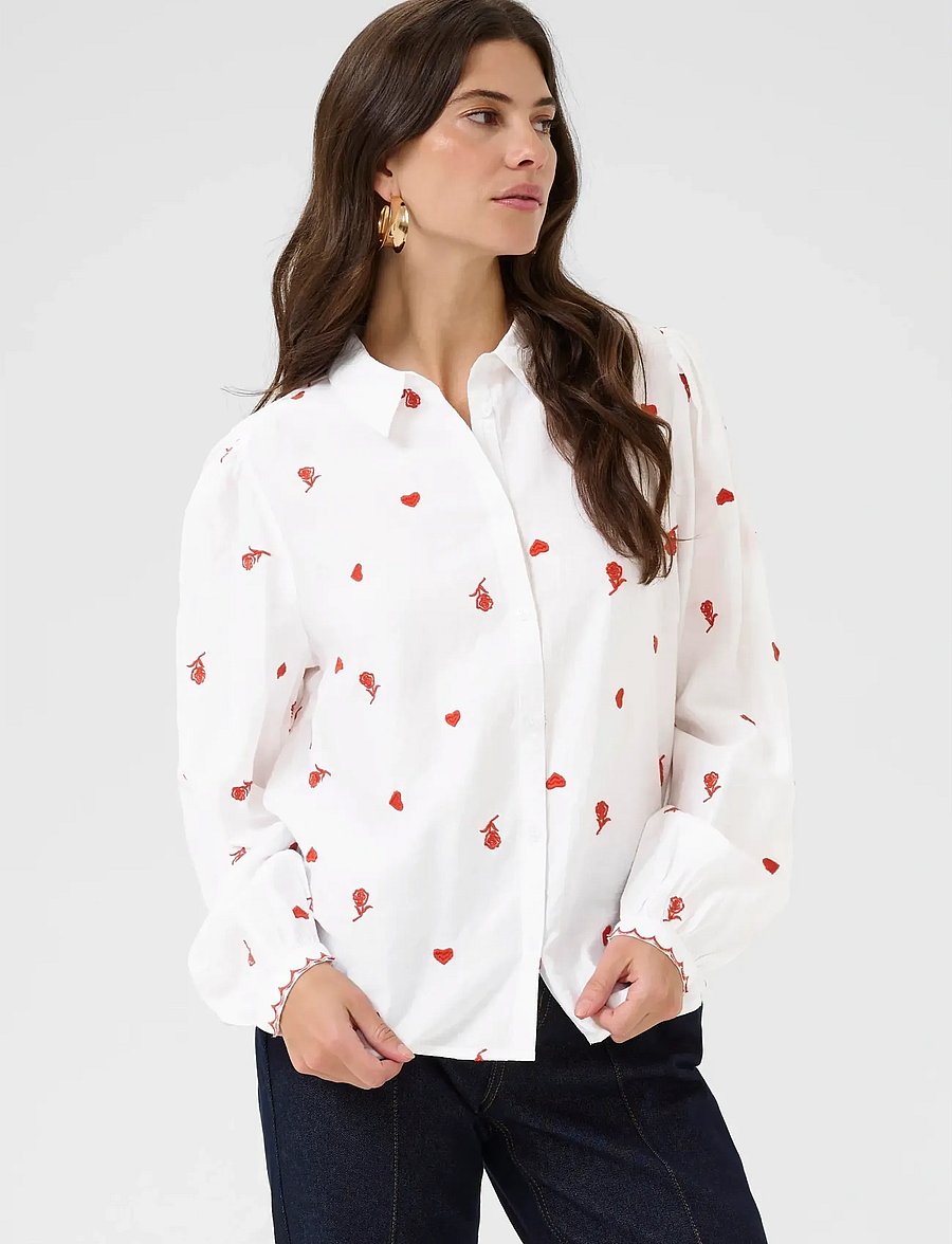 Cream - CRJeanne Shirt - pikkade varrukatega särgid - snow white - 0