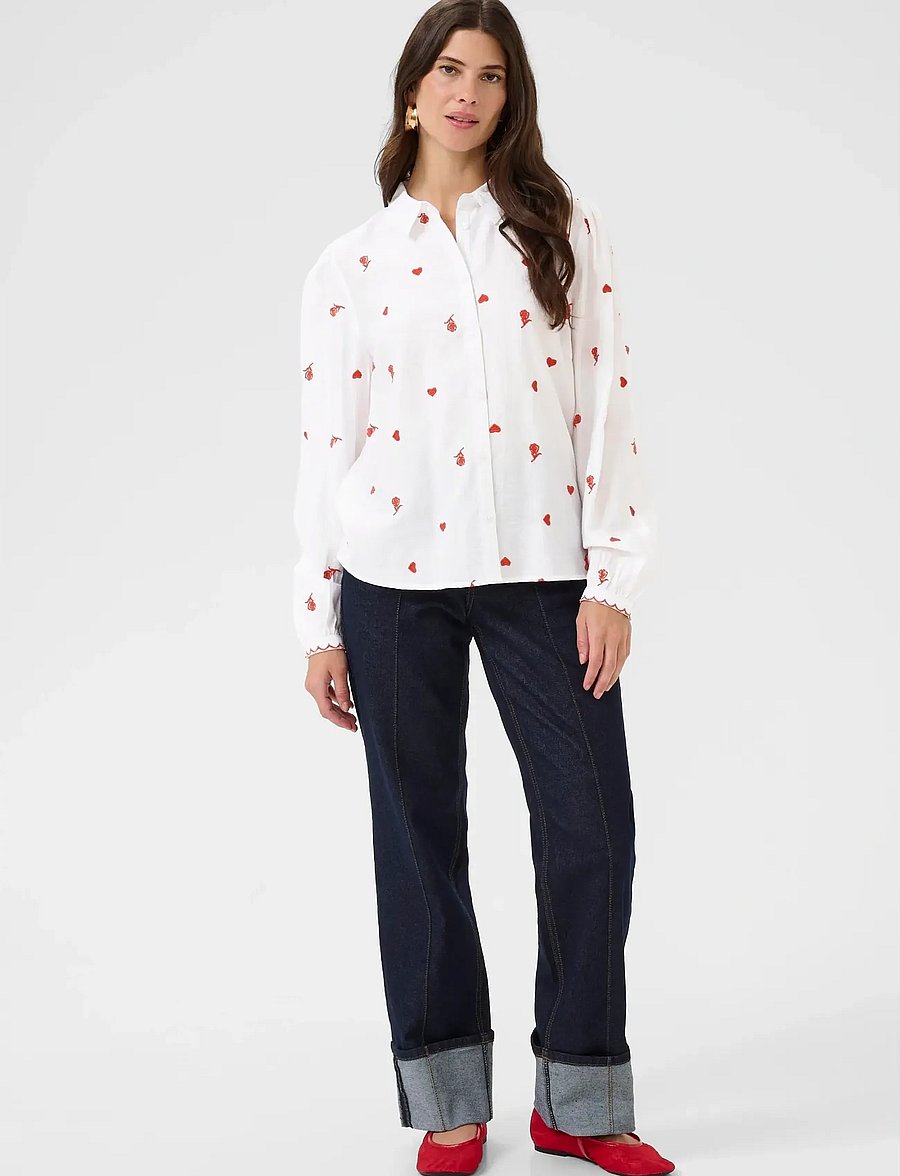 Cream - CRJeanne Shirt - pikkade varrukatega särgid - snow white - 3