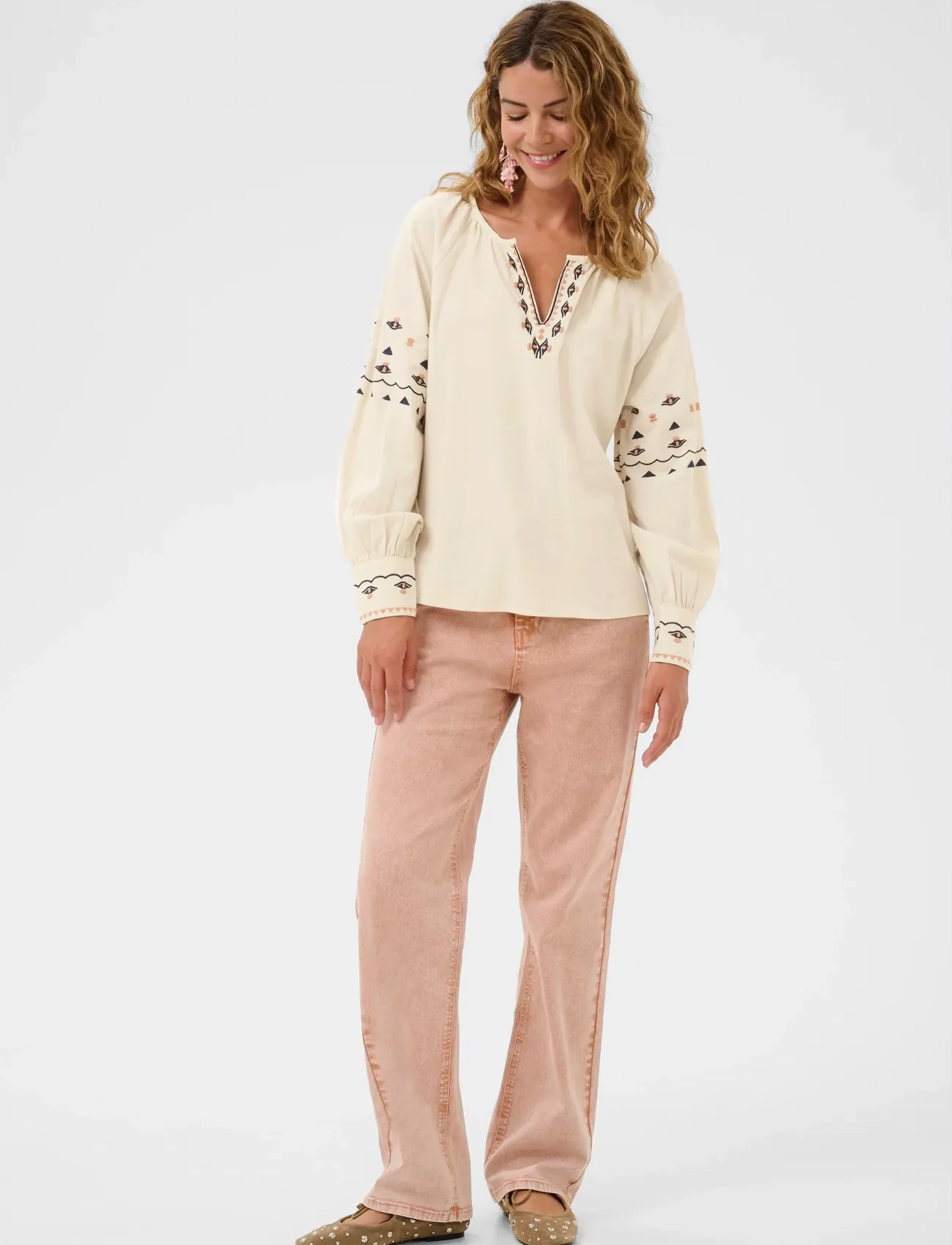 Cream - CRAgate Blouse - langärmlige blusen - oatmeal - 3
