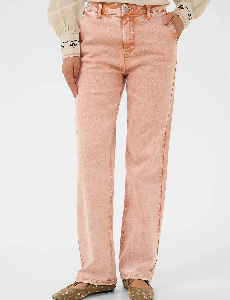 Cream - CRVisti Straight Washed Twill - straight jeans - washed cafe creme - 0