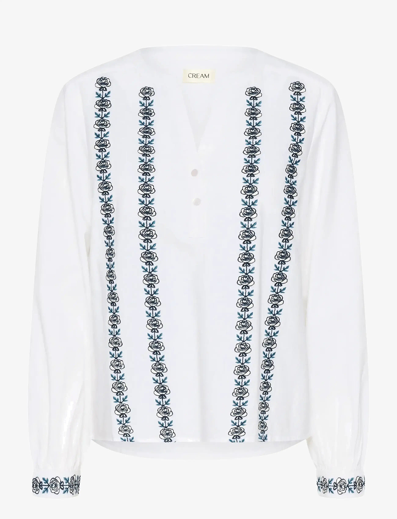 Cream - CRTiana Blouse - long-sleeved shirts - snow white - 1