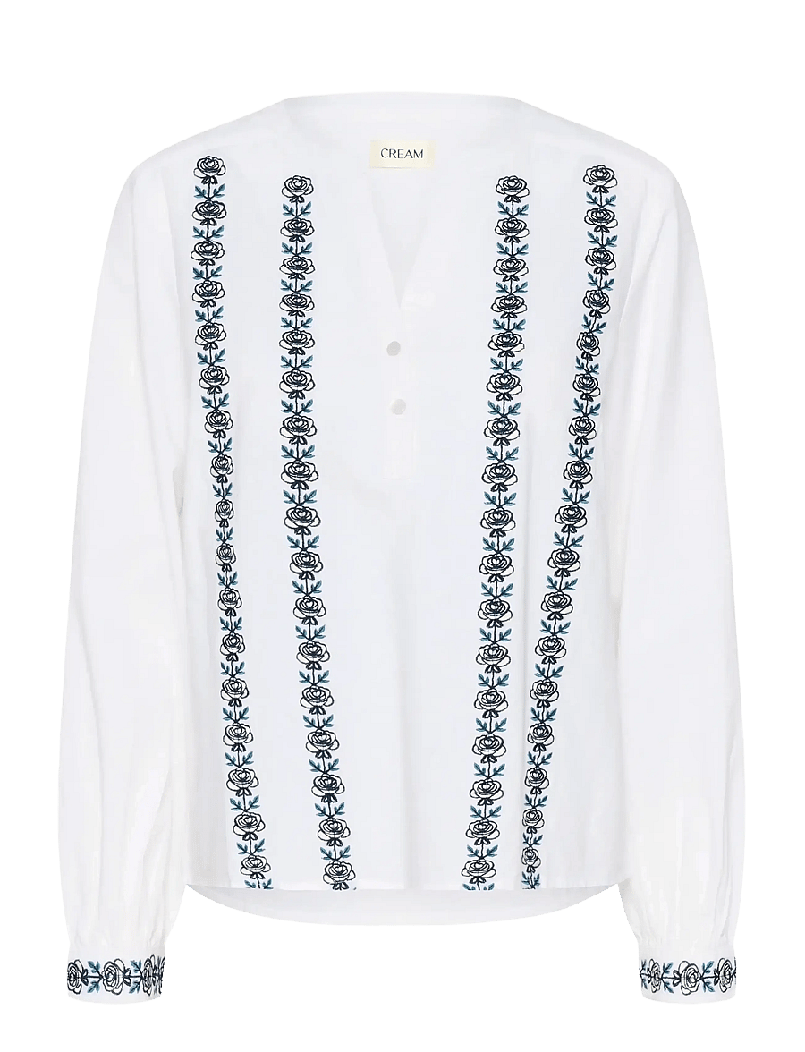 Cream - CRTiana Blouse - langärmlige hemden - snow white - 1