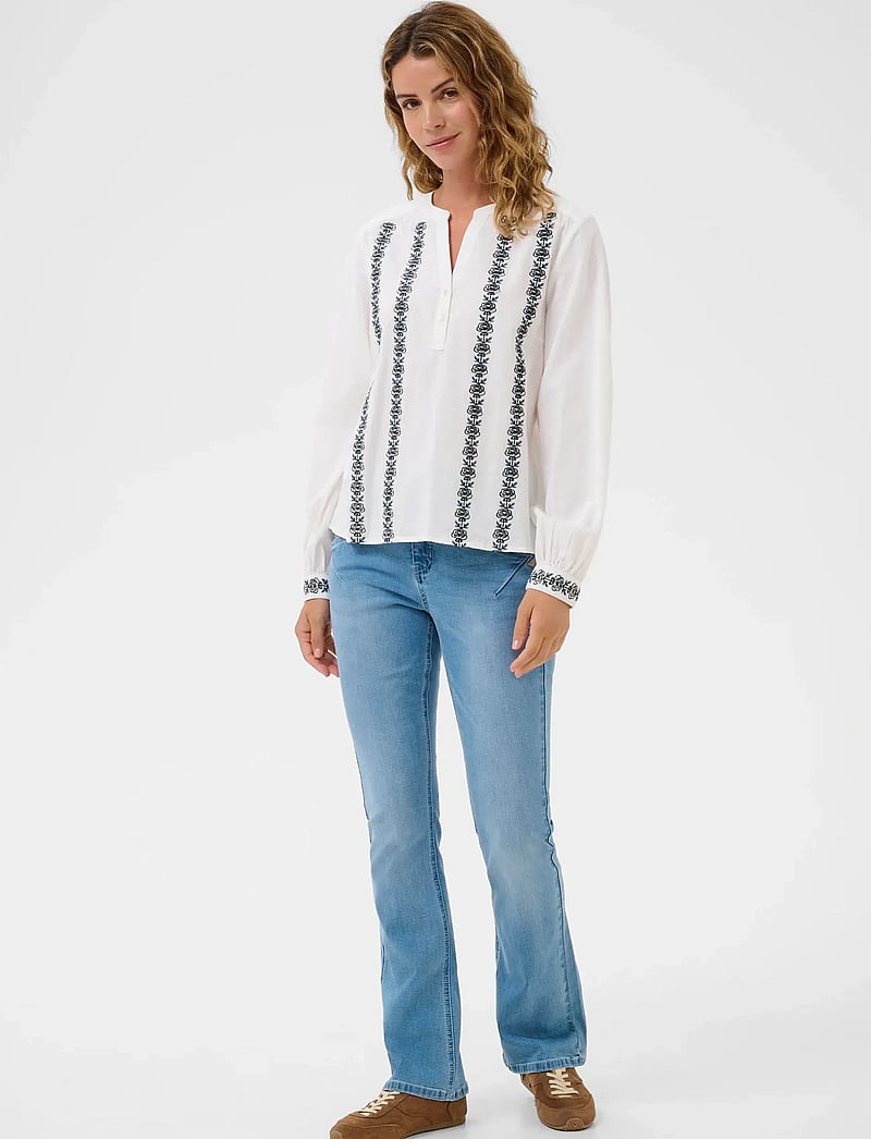 Cream - CRTiana Blouse - langærmede skjorter - snow white - 3