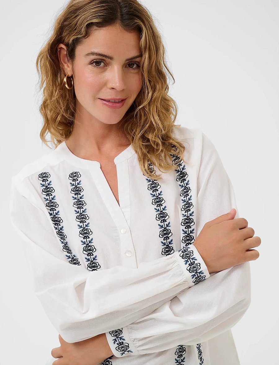 Cream - CRTiana Blouse - langärmlige hemden - snow white - 5