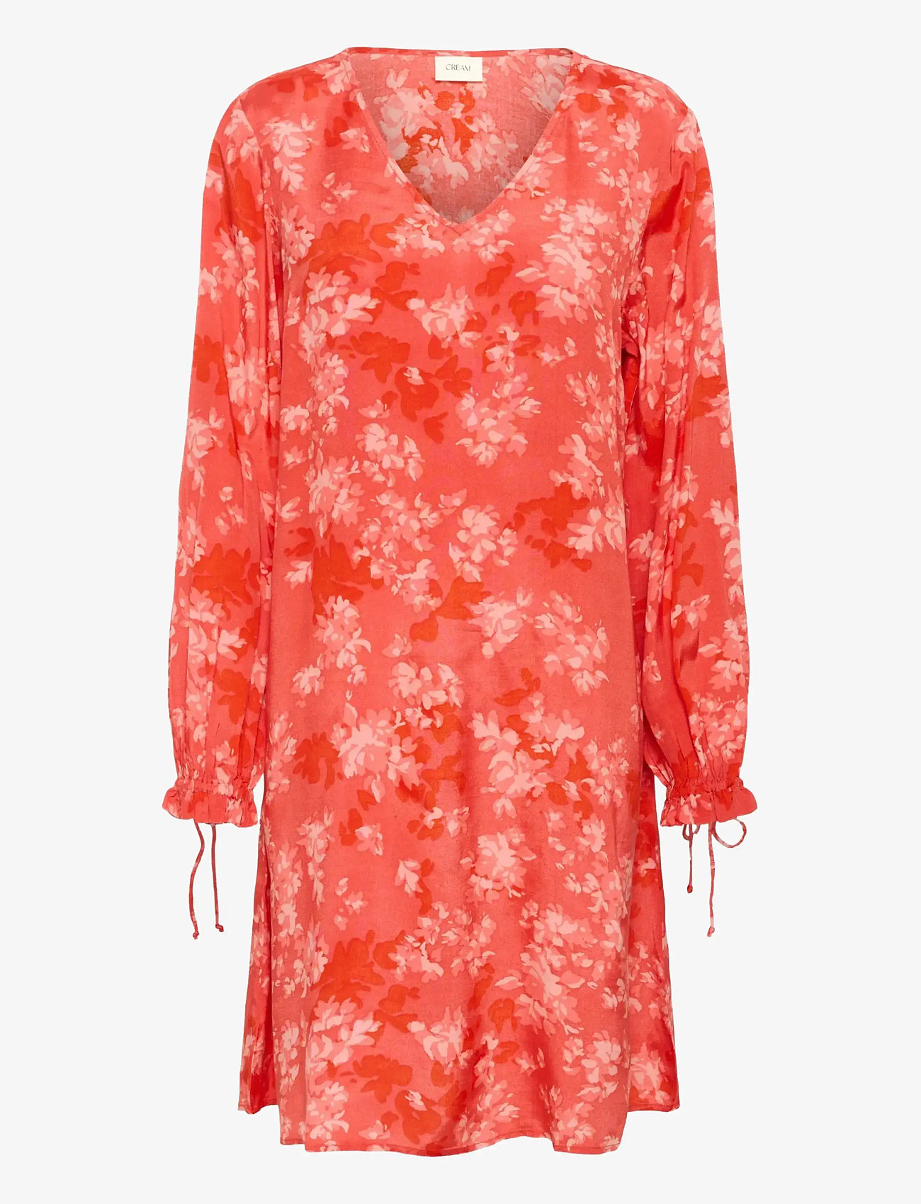Cream - CRBeatrice Dress - red flower - 0