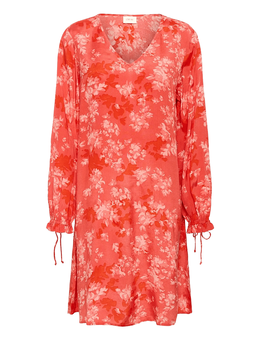 Cream - CRBeatrice Dress - suvekleidid - red flower - 0