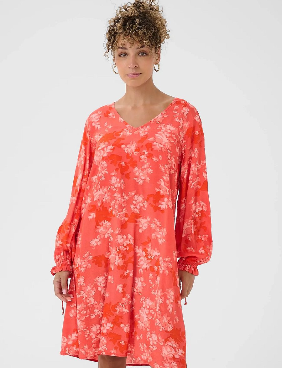 Cream - CRBeatrice Dress - suvekleidid - red flower - 2