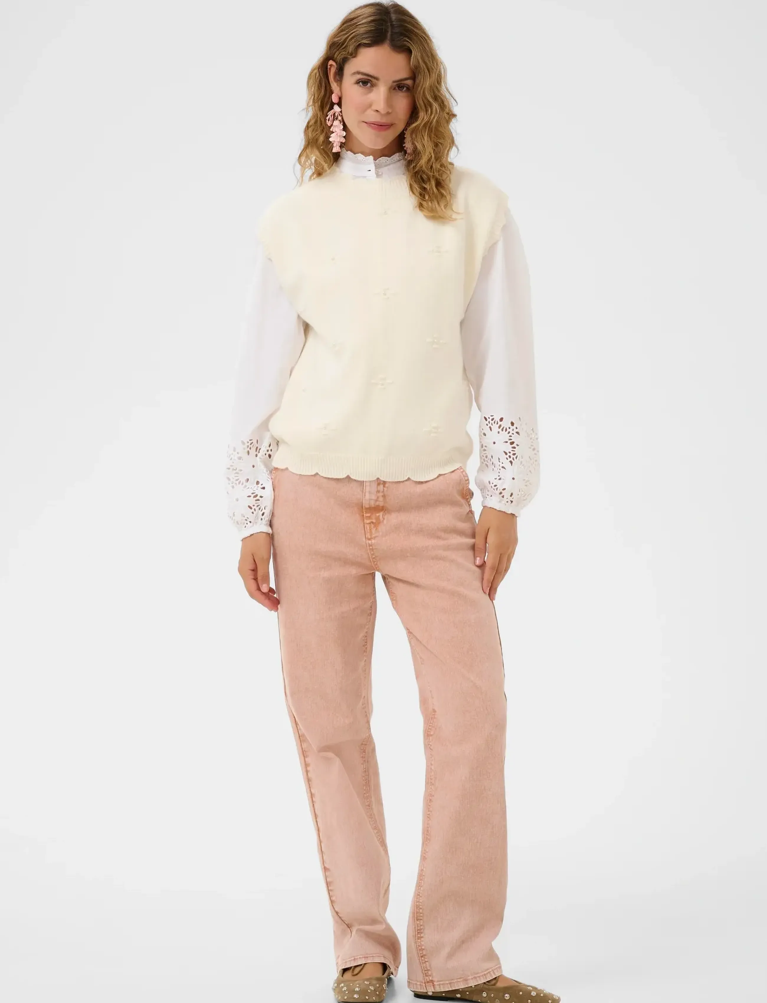Cream - CRAvie Knit Slipover - whisper white - 5