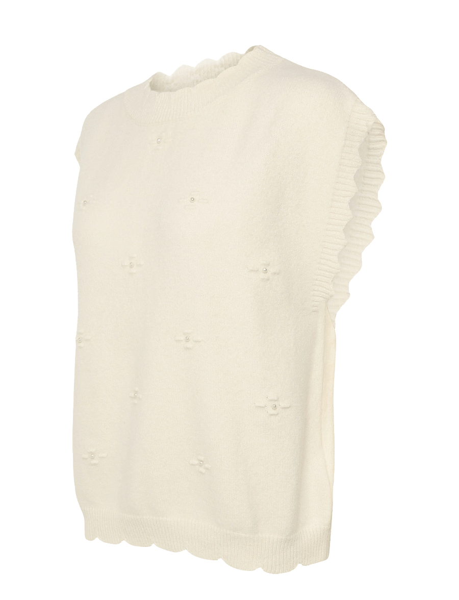 Cream - CRAvie Knit Slipover - whisper white - 2