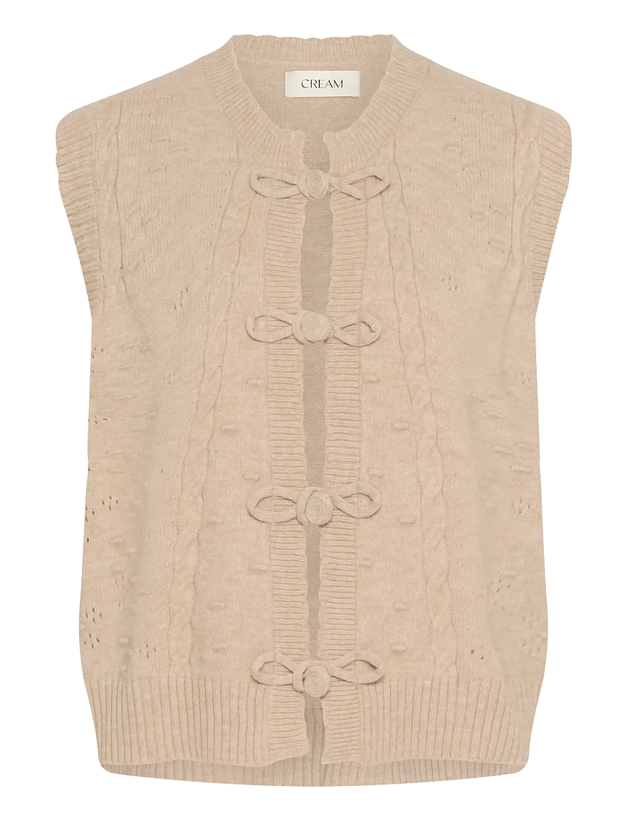 Cream - CRSamira Vest - strickwesten - oat melange - 1