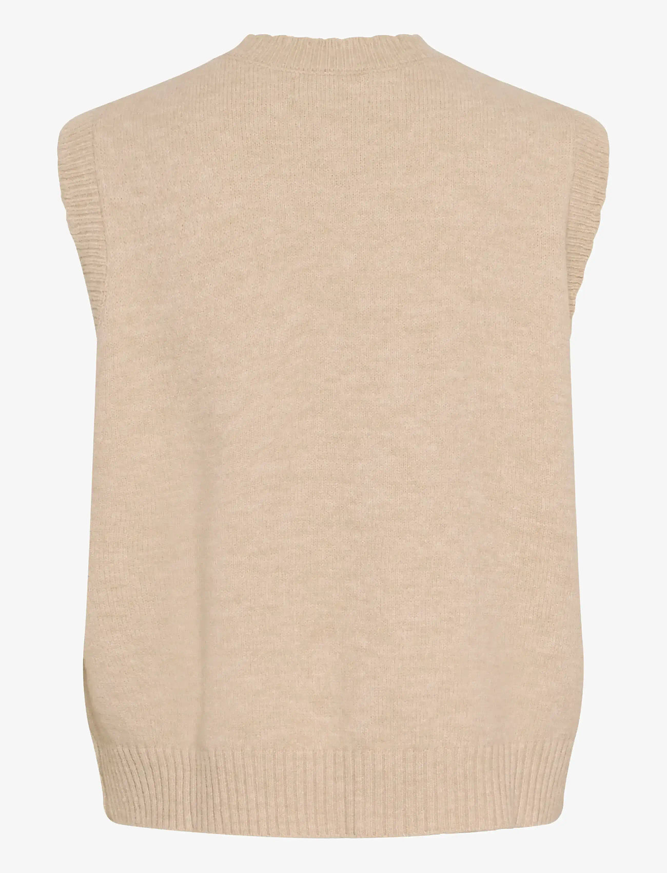Cream - CRSamira Vest - knitted vests - oat melange - 2