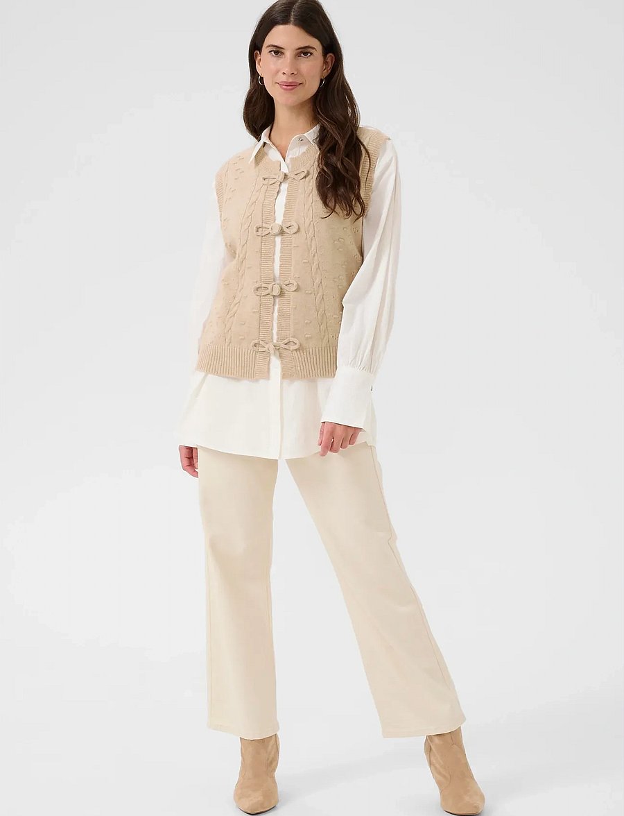 Cream - CRSamira Vest - strickwesten - oat melange - 3