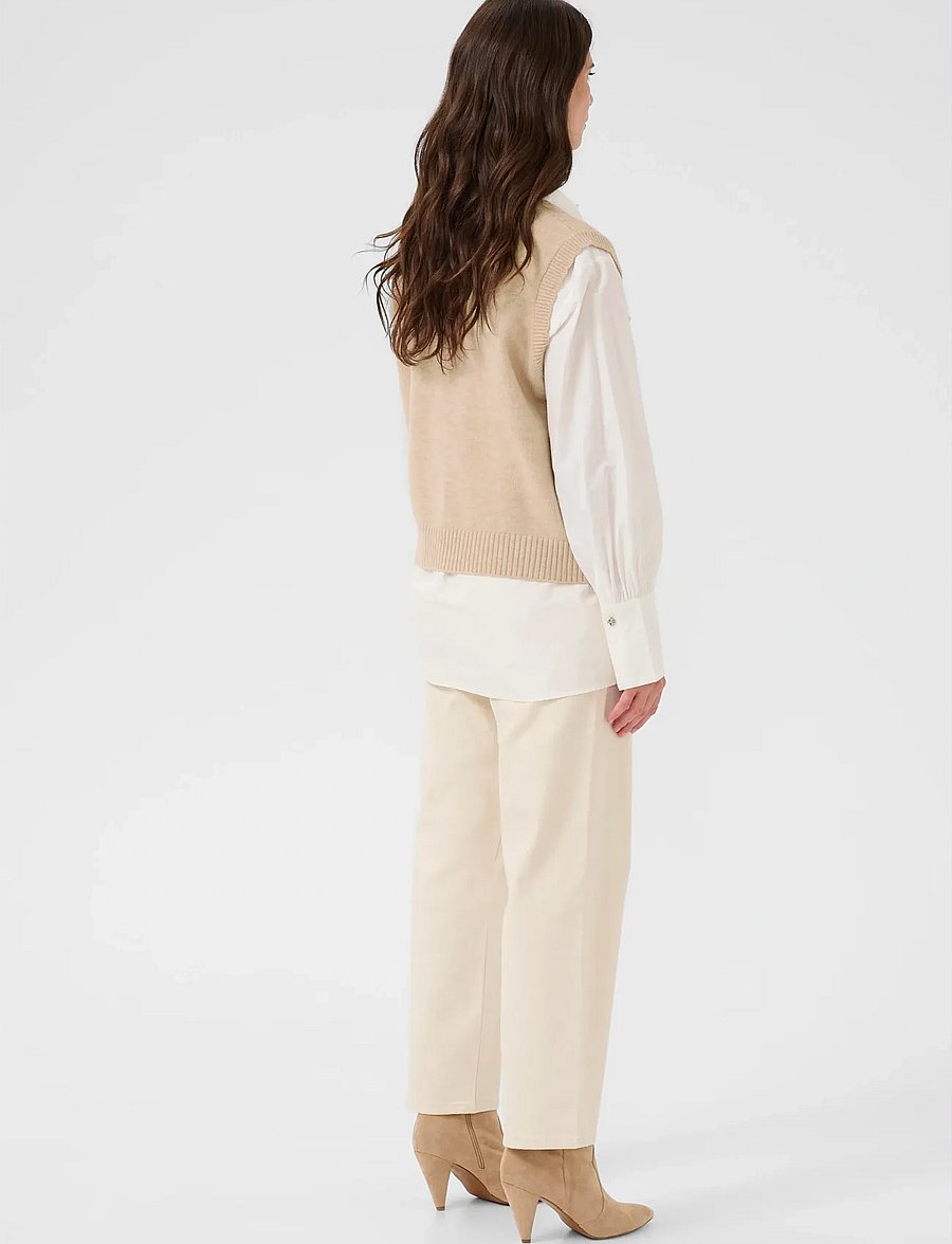 Cream - CRSamira Vest - strickwesten - oat melange - 4