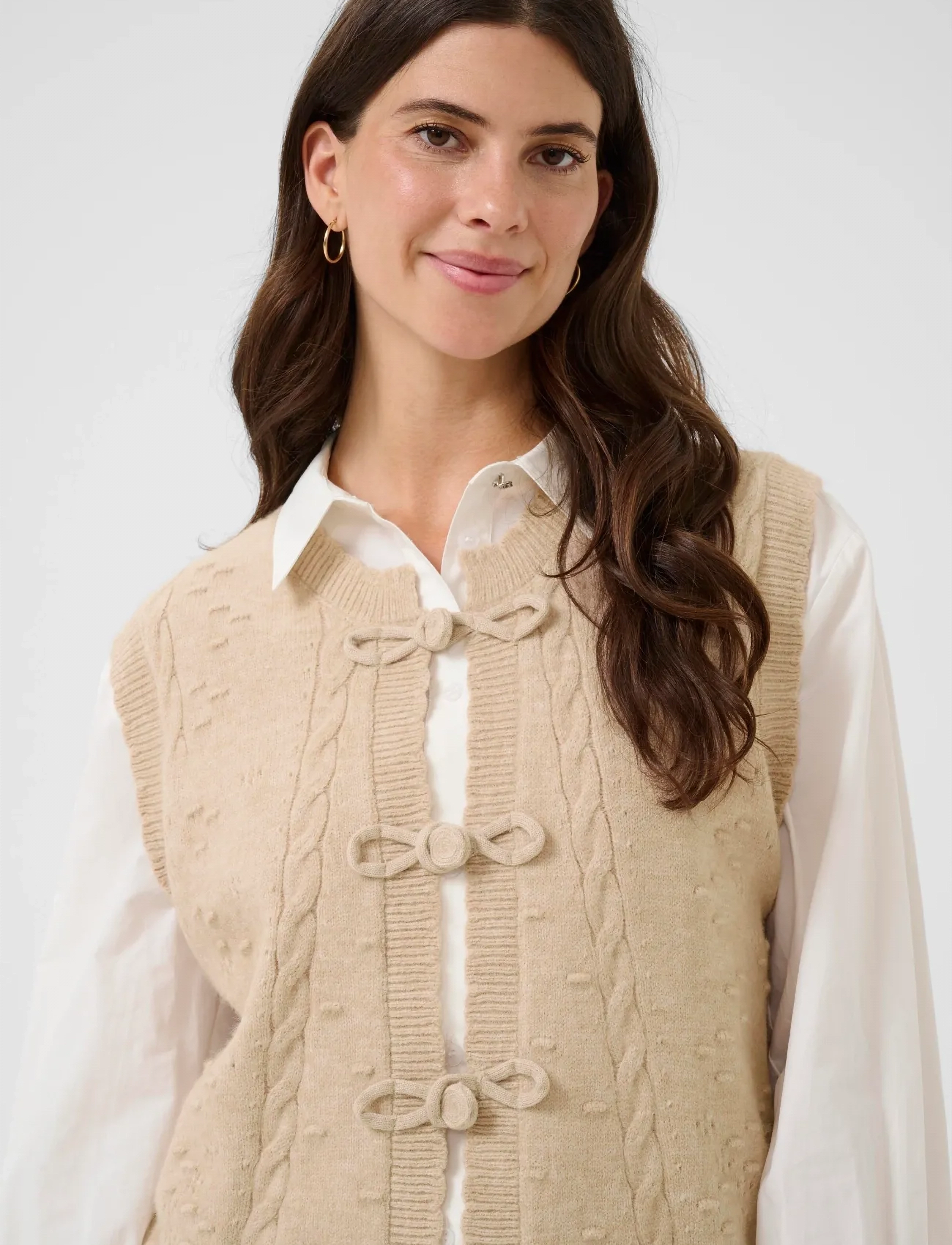 Cream - CRSamira Vest - strickwesten - oat melange - 5