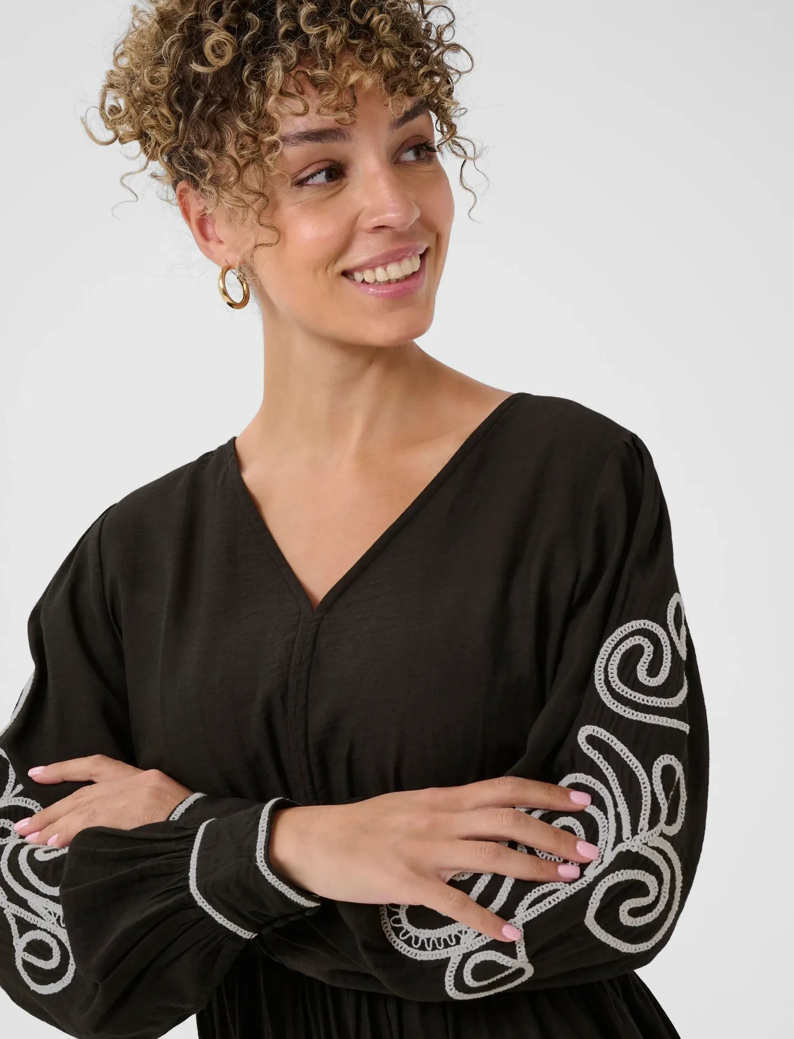 Cream - CRDanielle Dress - pitch black - 4