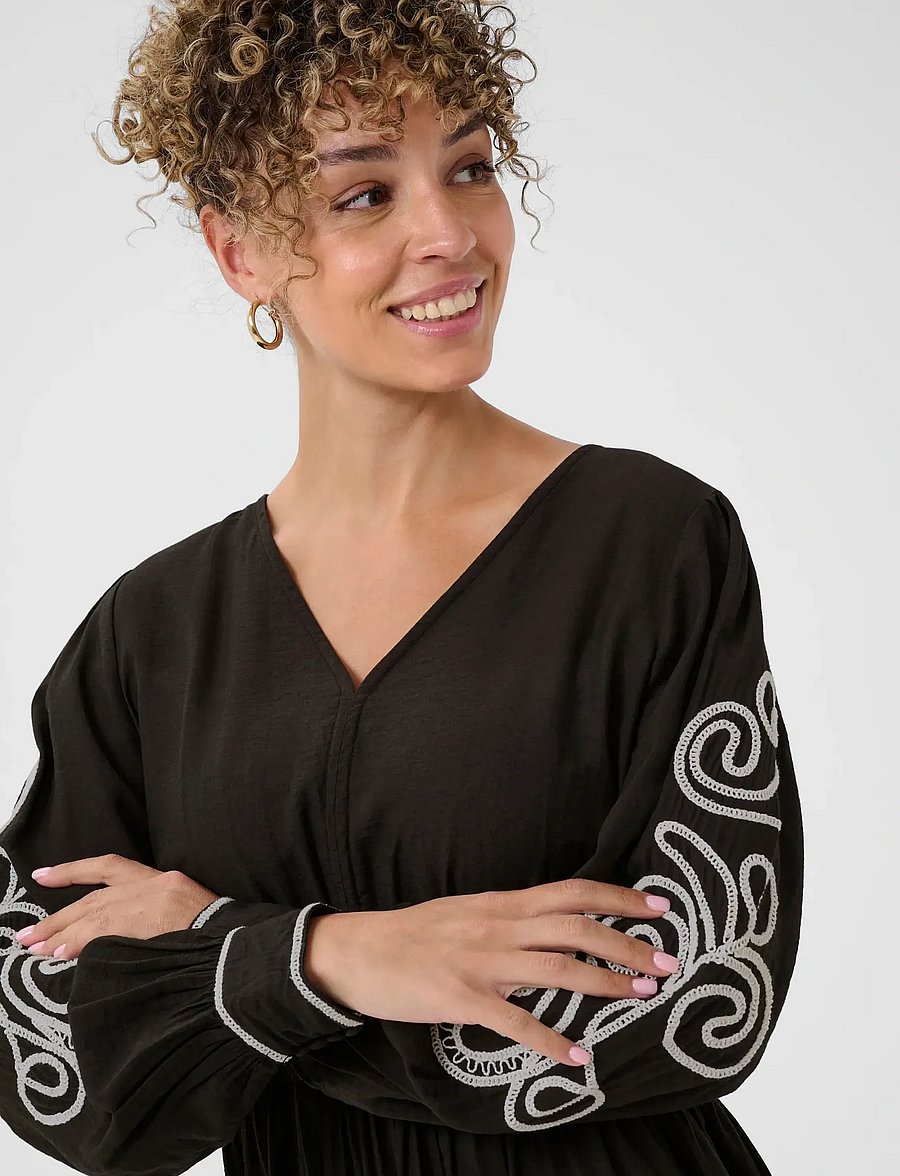 Cream - CRDanielle Dress - pitch black - 4