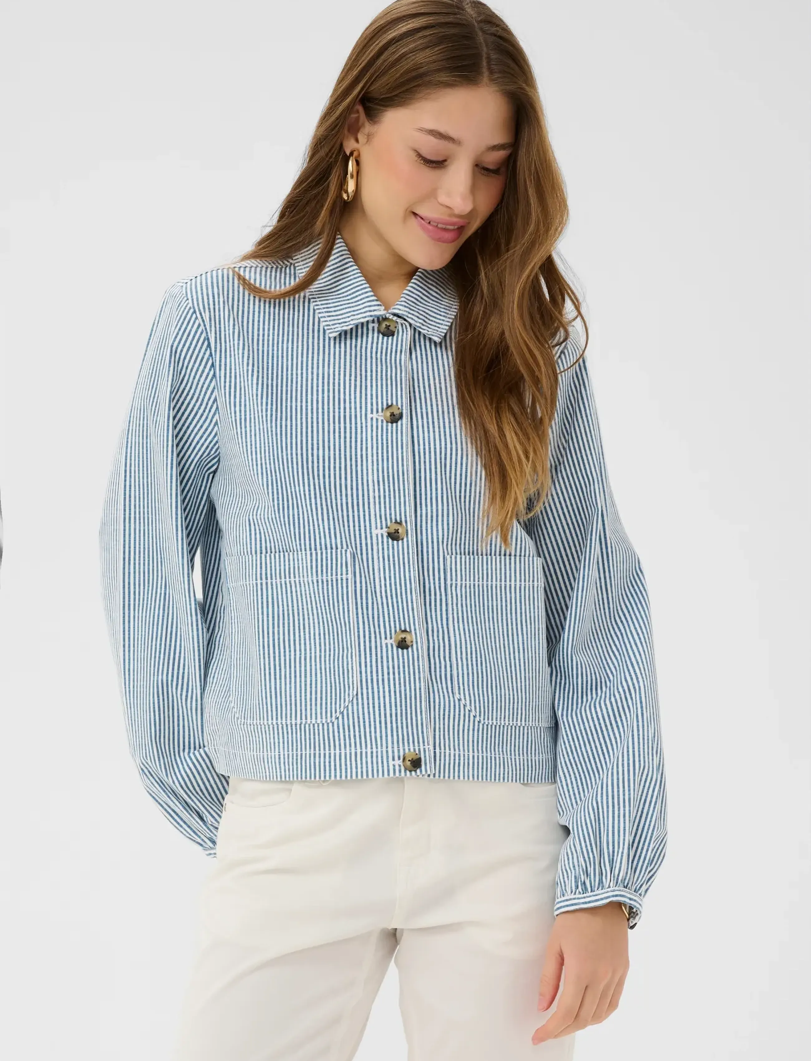 Cream Crberta Twill Jacket, 38, Multi/patterned, Jakker > Let Sommerjakke, Dame