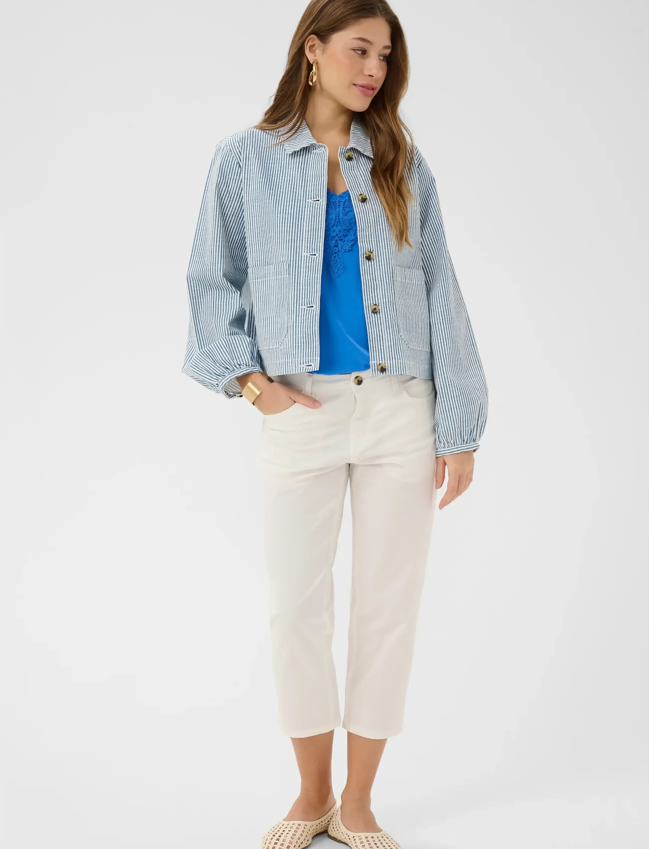 Cream - CRBerta Twill Jacket - frühlingsjacken - horizon blue milkboy - 3